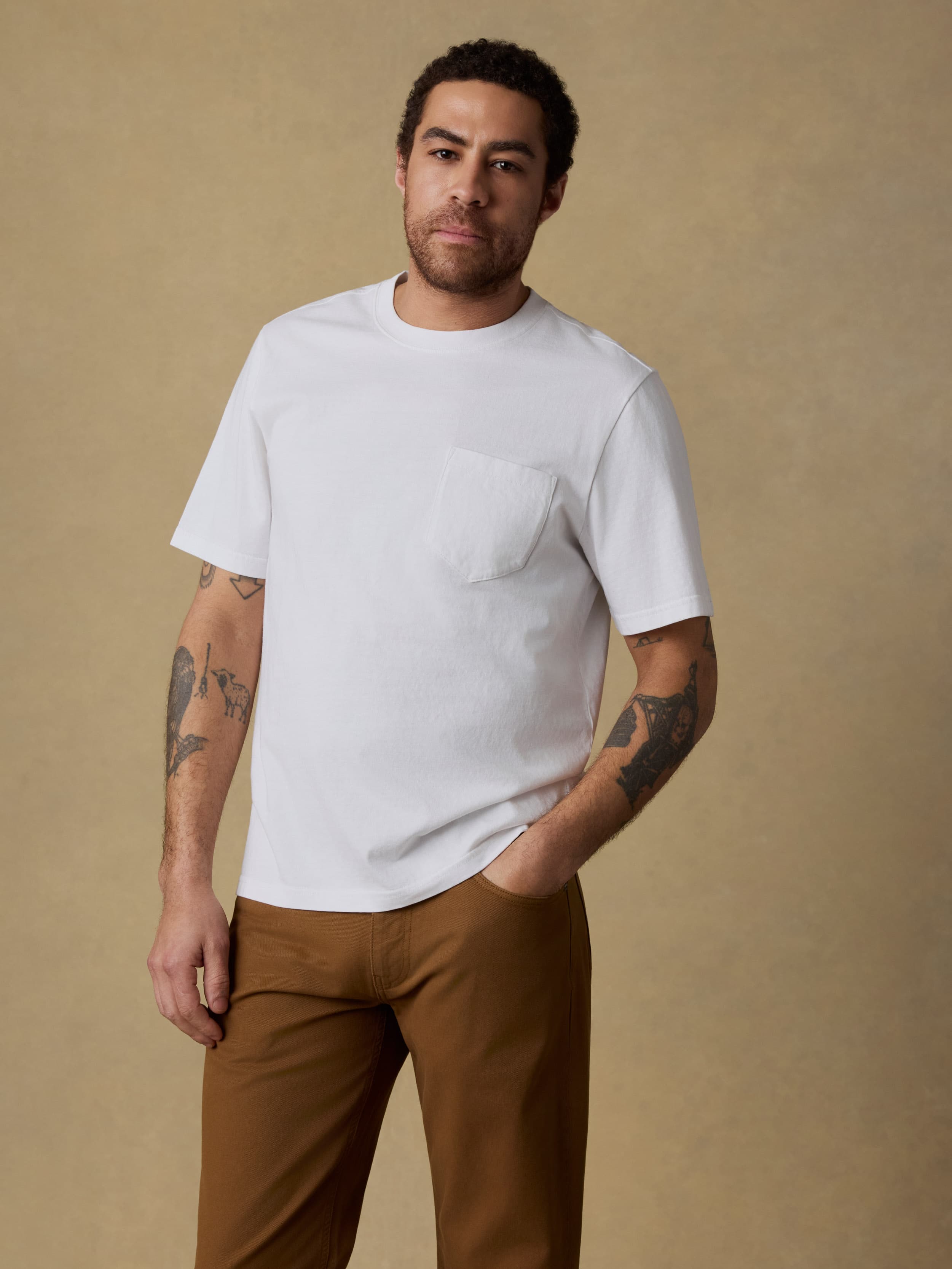  | Short-Sleeve Recycled Cotton Tee - Ridge Black | Faherty Brand