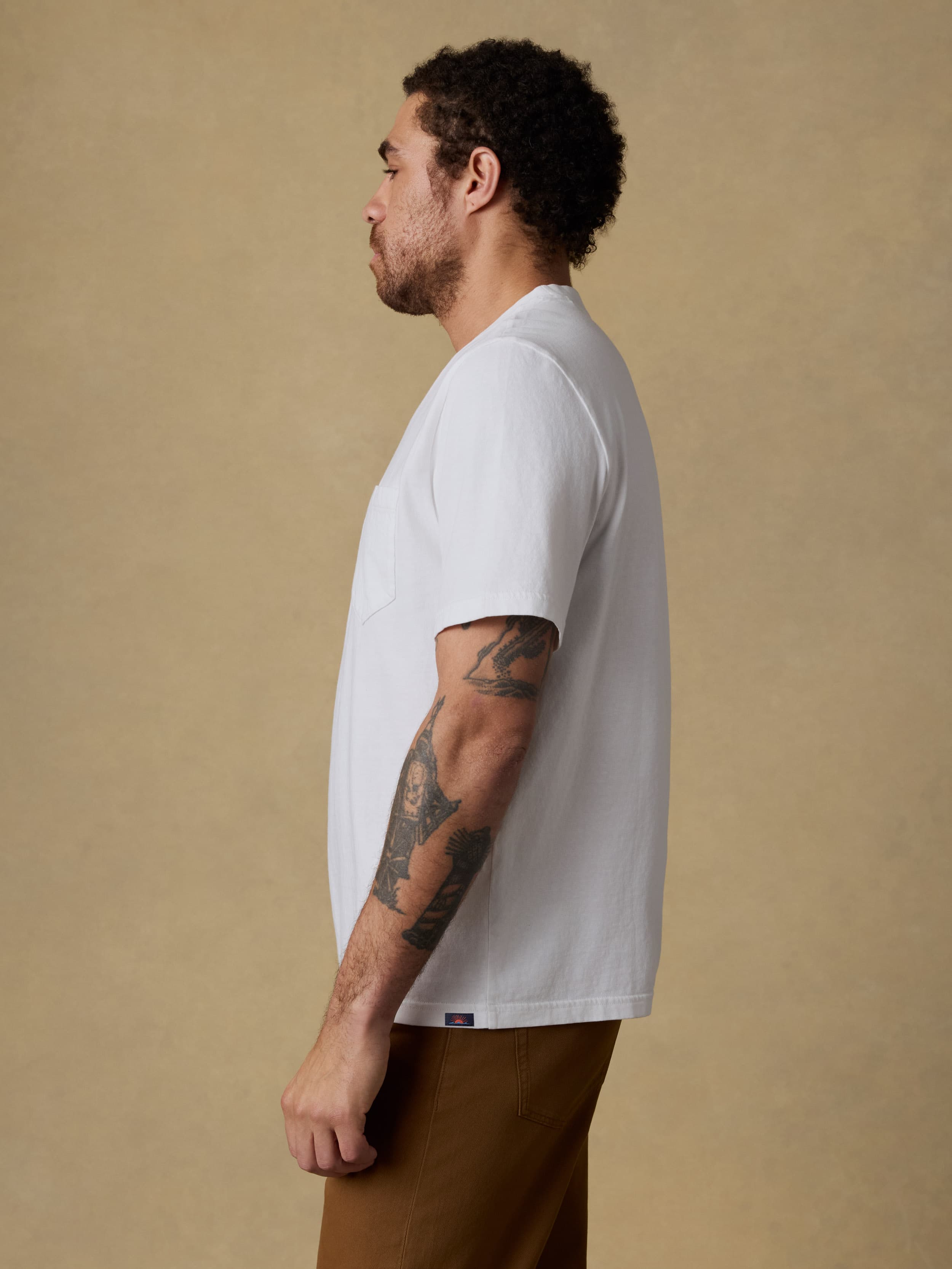  | Short-Sleeve Recycled Cotton Tee - Ridge Black | Faherty Brand