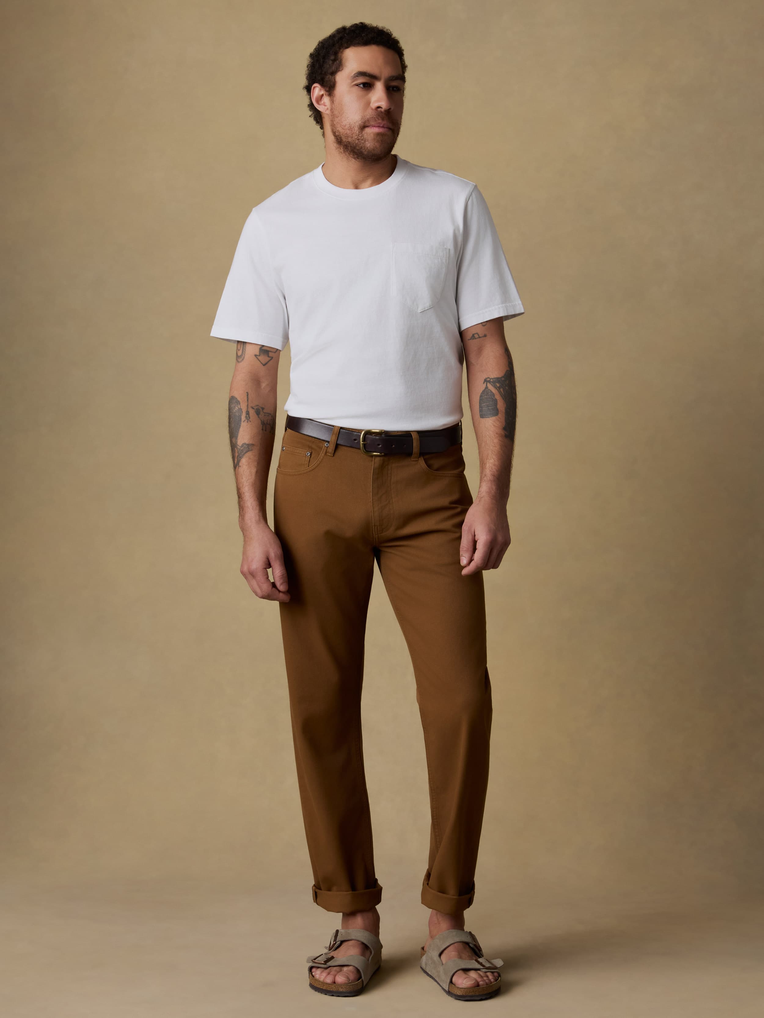  | Short-Sleeve Recycled Cotton Tee - Ridge Black | Faherty Brand
