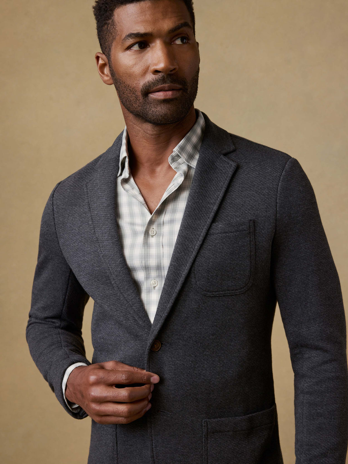 Inlet Knit Blazer Sky Melange