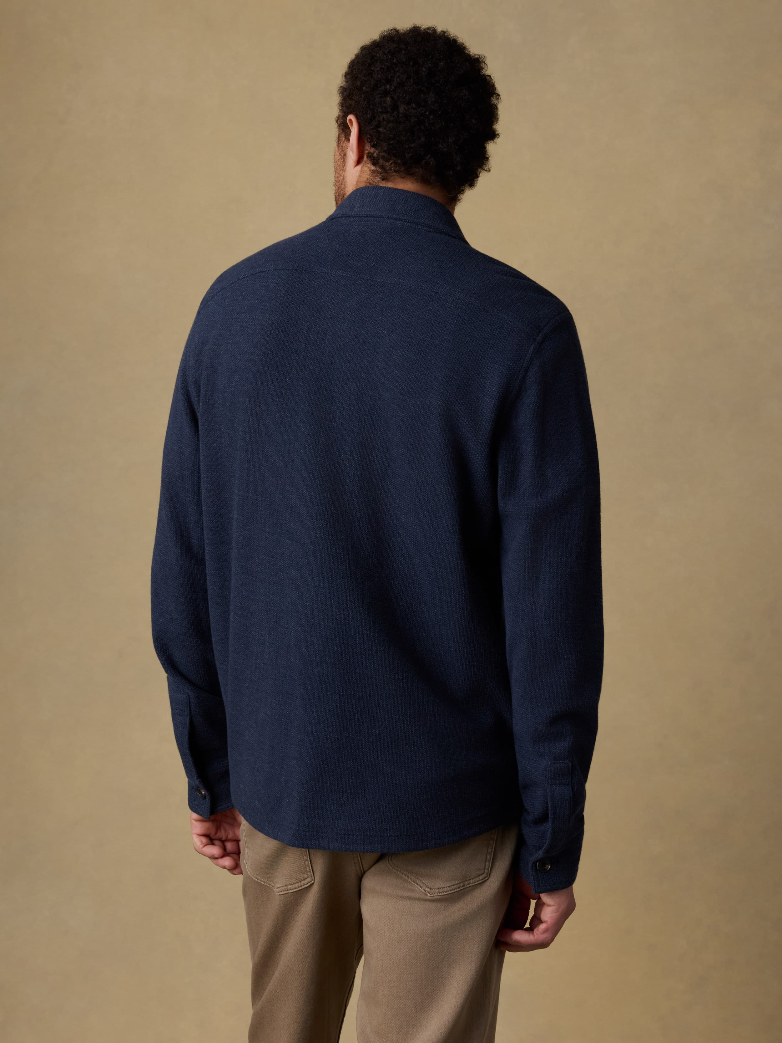  | Highland Knit CPO - Navy Ridge Melange | Faherty Brand