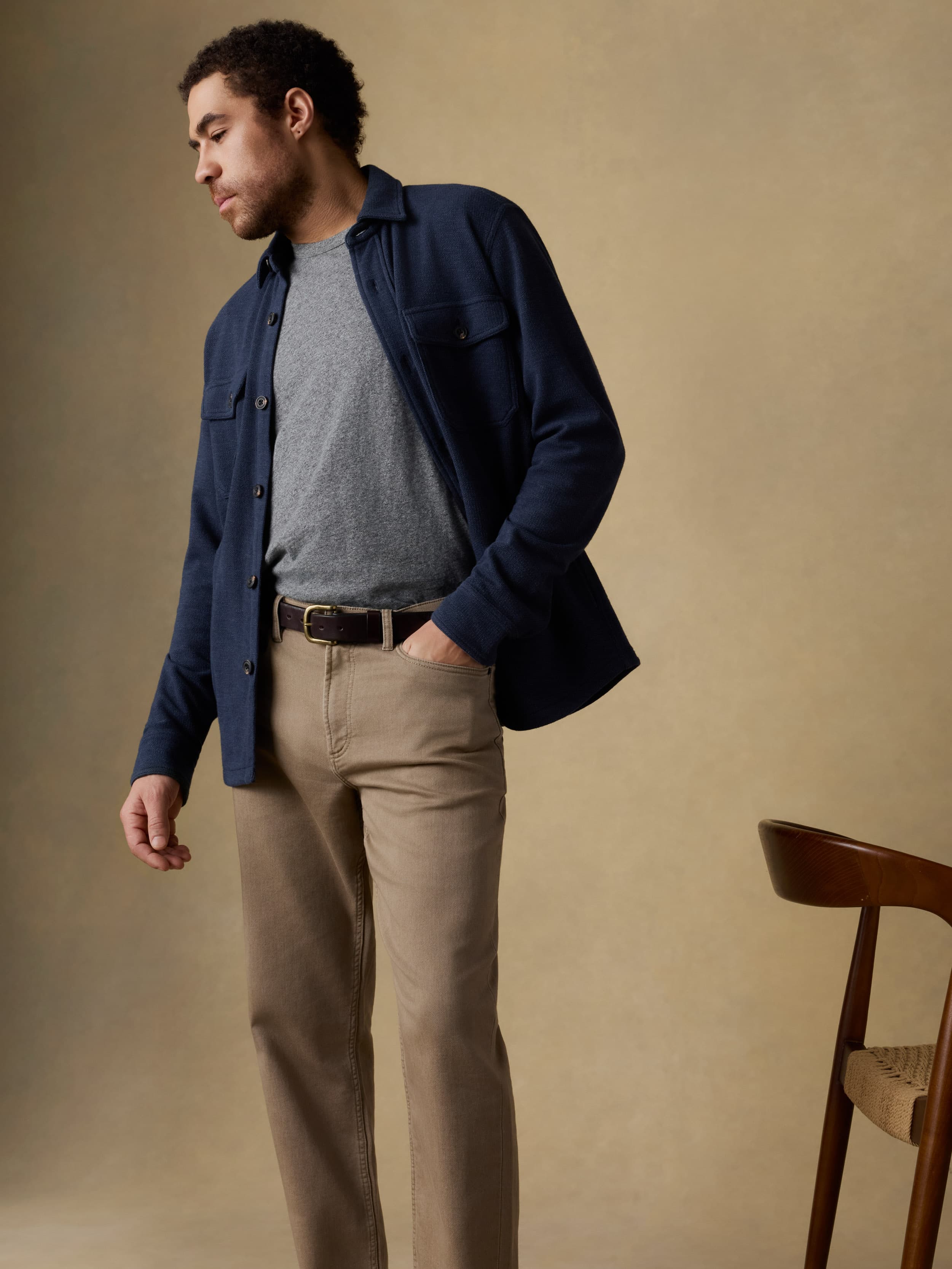  | Highland Knit CPO - Navy Ridge Melange | Faherty Brand