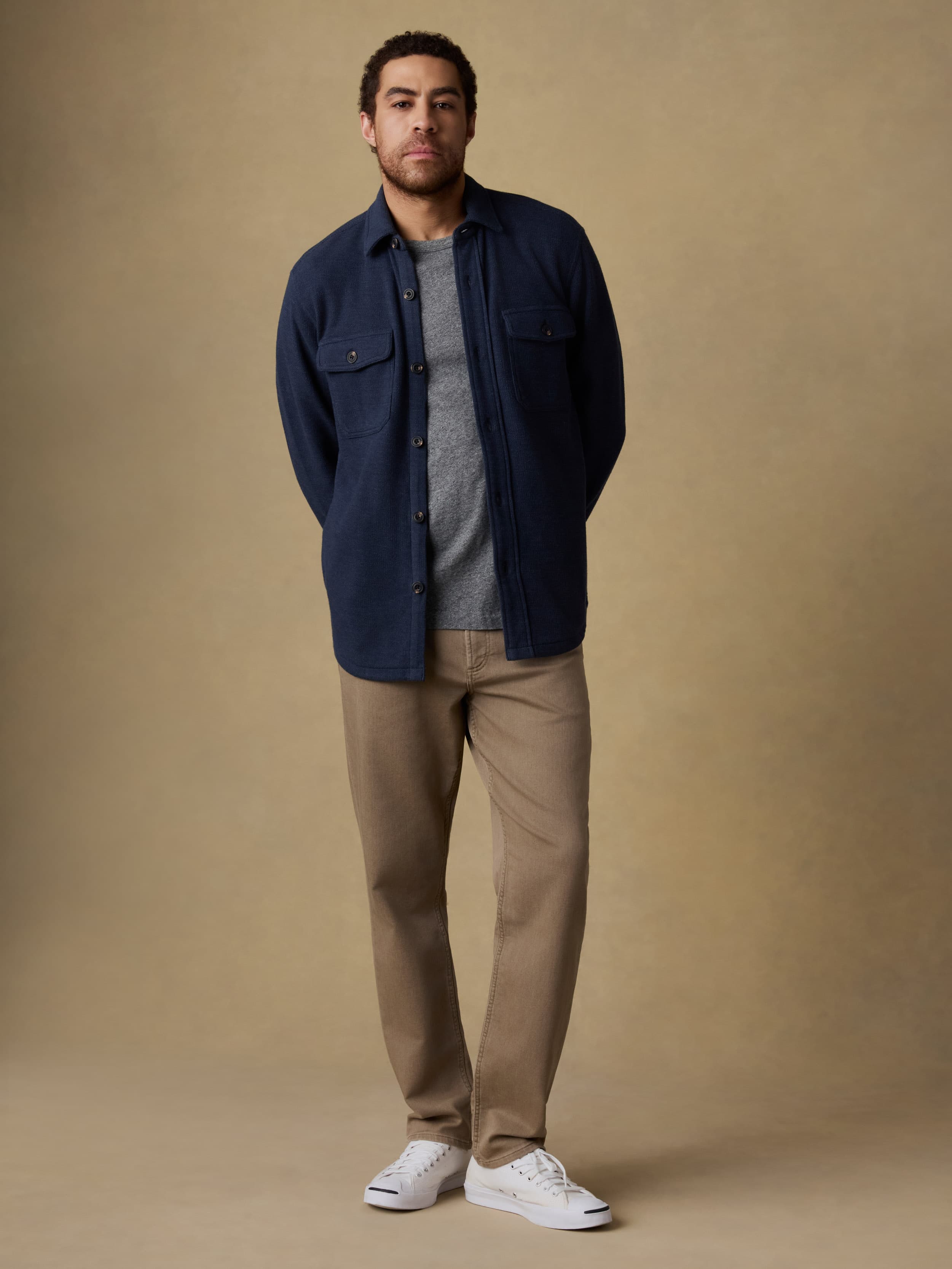  | Highland Knit CPO - Navy Ridge Melange | Faherty Brand