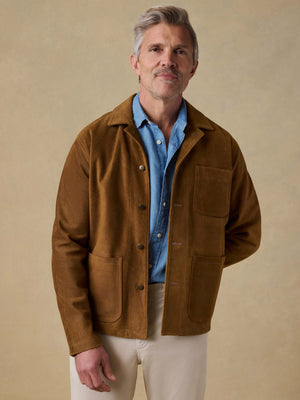 Suede Studio Jacket - Golden Chestnut