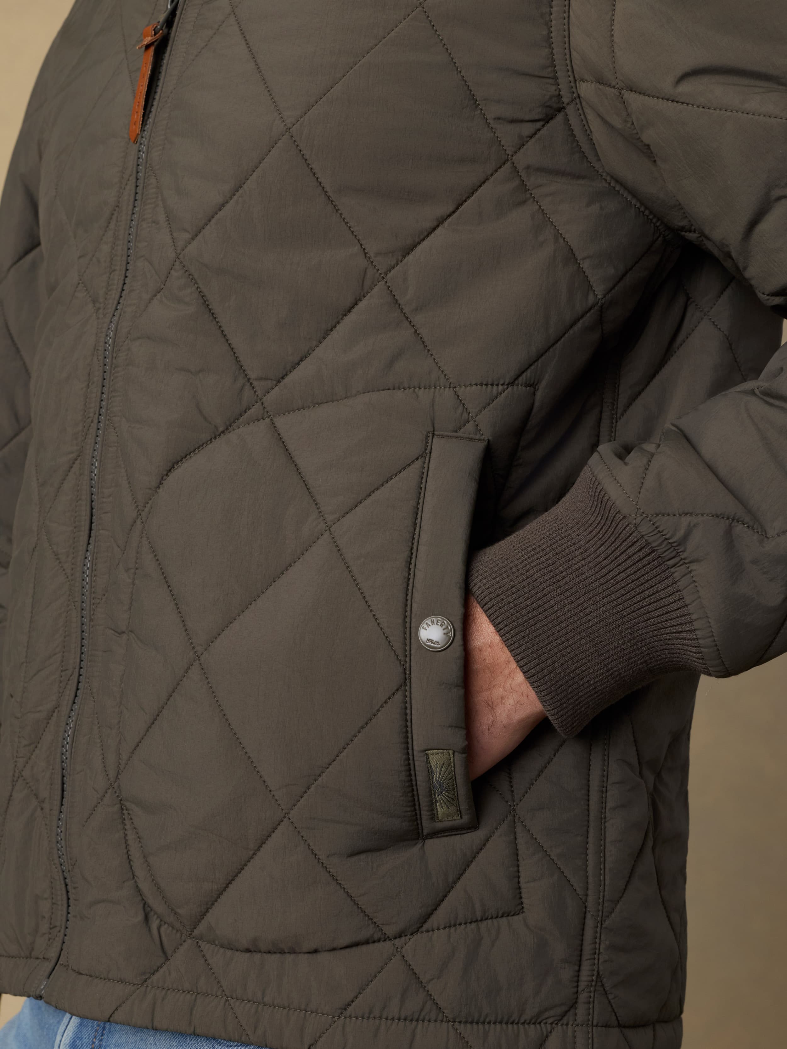 | Quilted Liner Jacket - Summit Olive | Faherty Brand