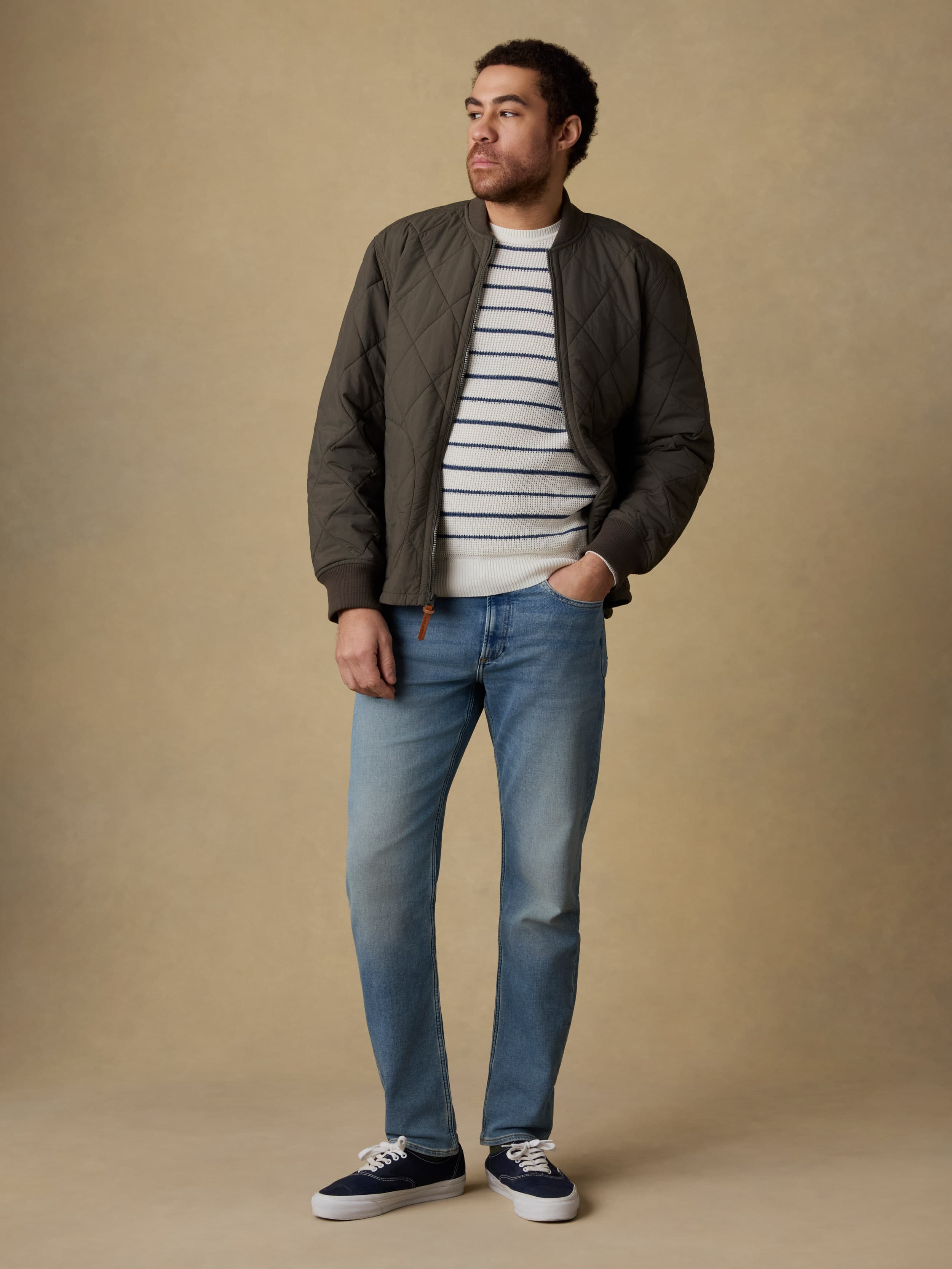  | Quilted Liner Jacket - Summit Olive | Faherty Brand