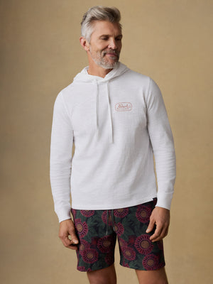 Surf Shop Sunwashed Slub Hoodie - White