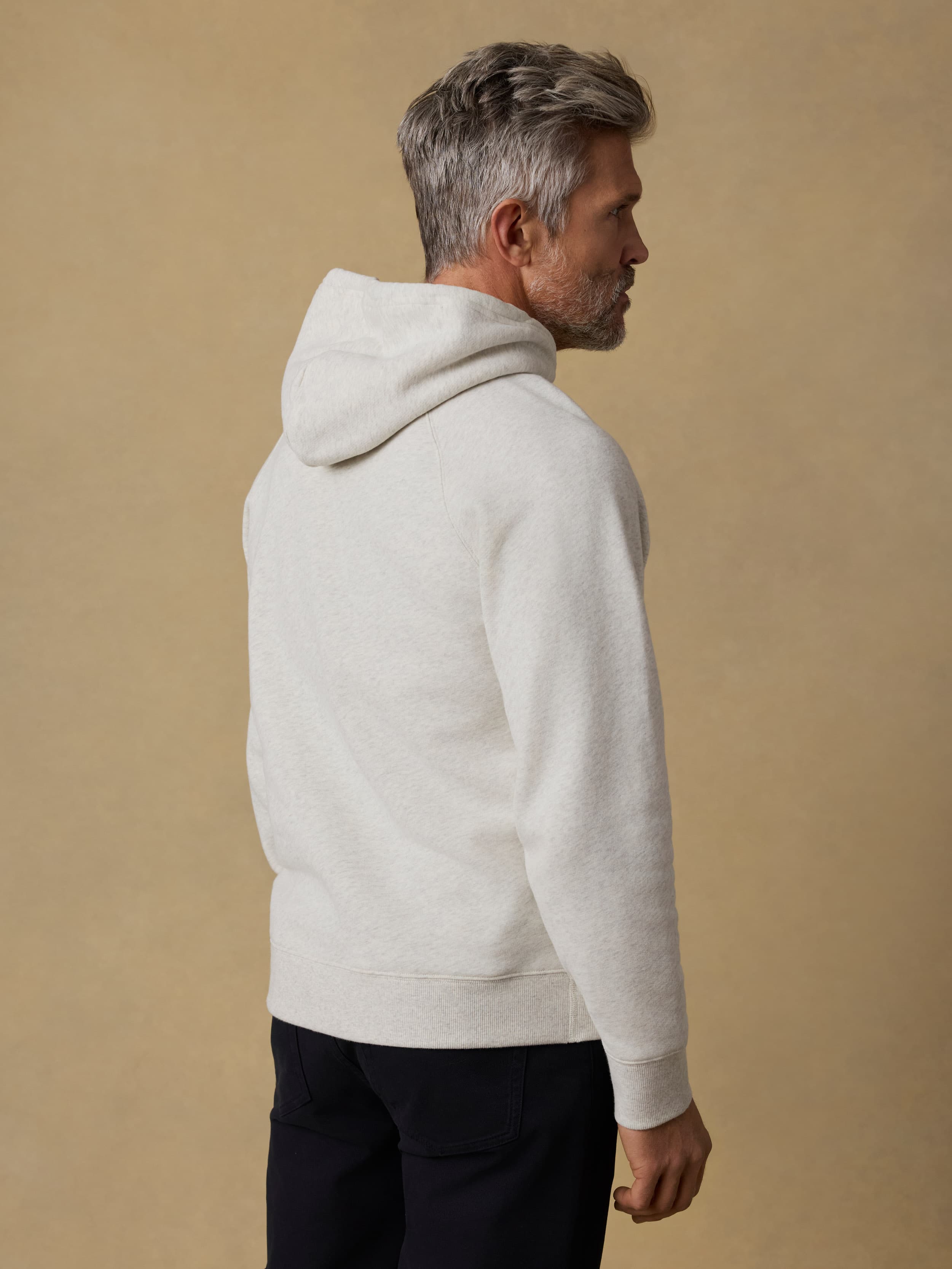  | Surf Shop High Standard Fleece Hoodie - Antique Ivory Heather | Faherty Brand