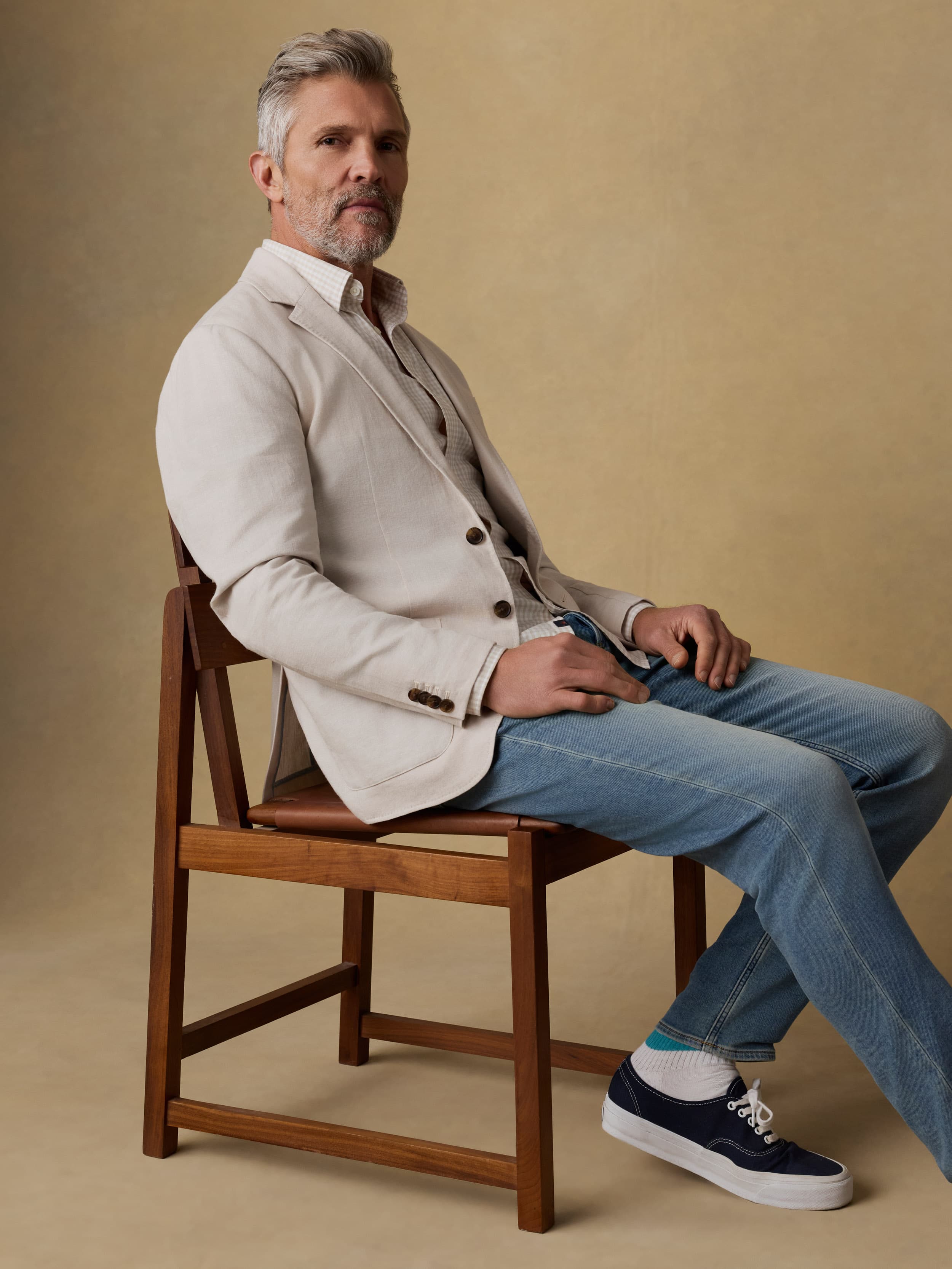 ジャケット・アウター deres linen jacket SAND Movement™ Linen Blazer - Dorset Sand | Faherty Brand