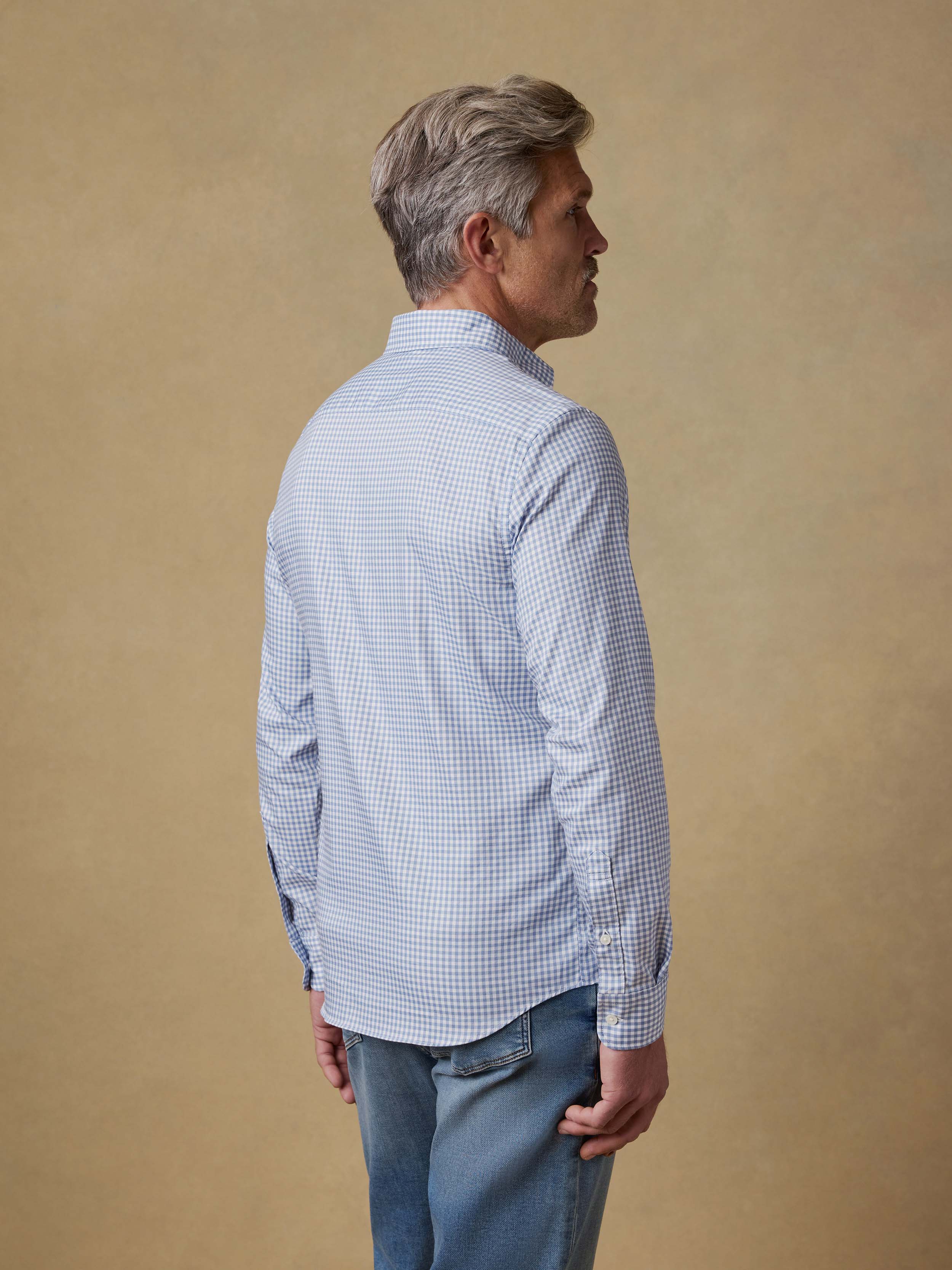 The Movement™ Shirt - Light Blue Gingham | Faherty Brand