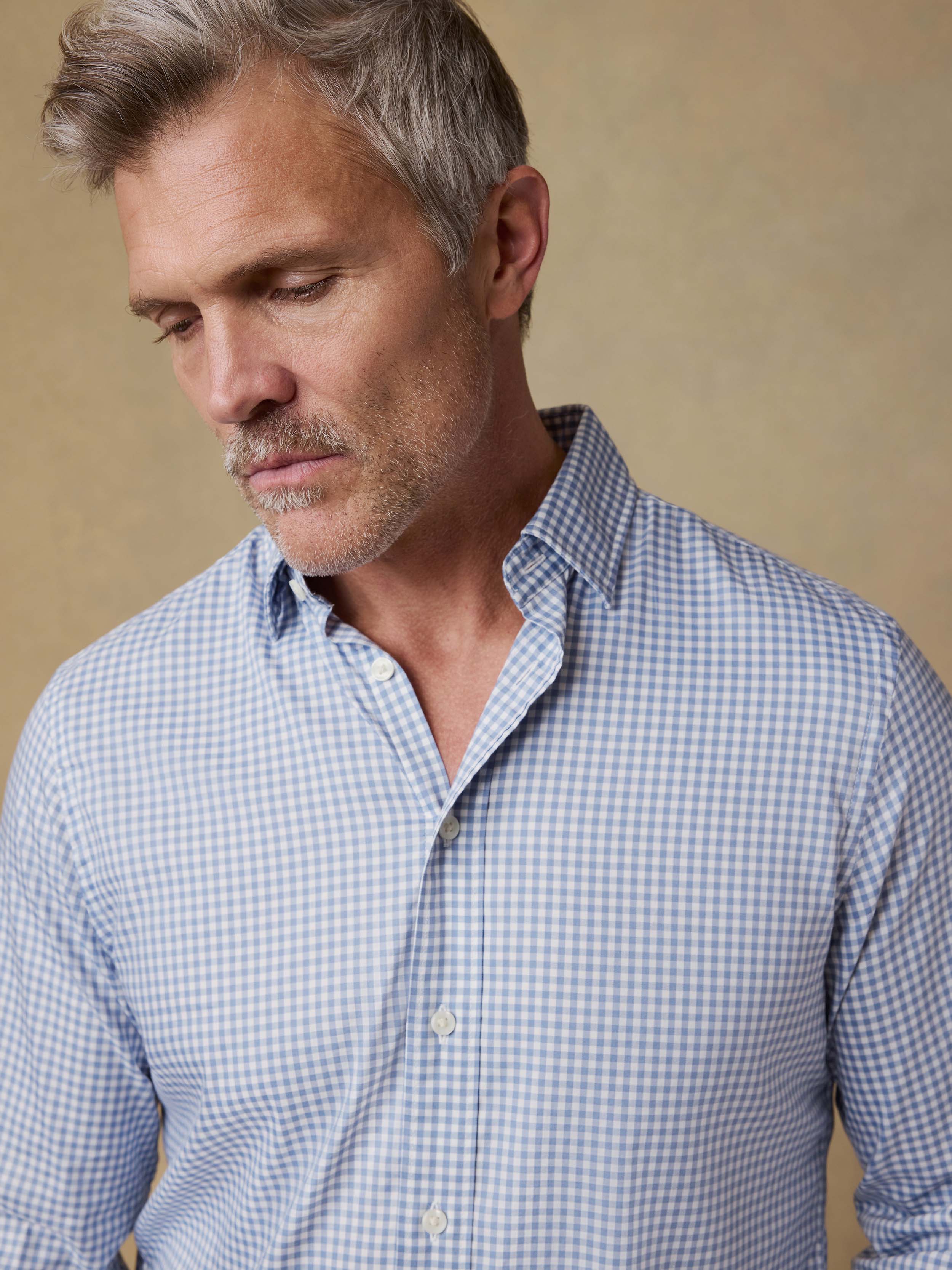 The Movement™ Shirt - Light Blue Gingham | Faherty Brand
