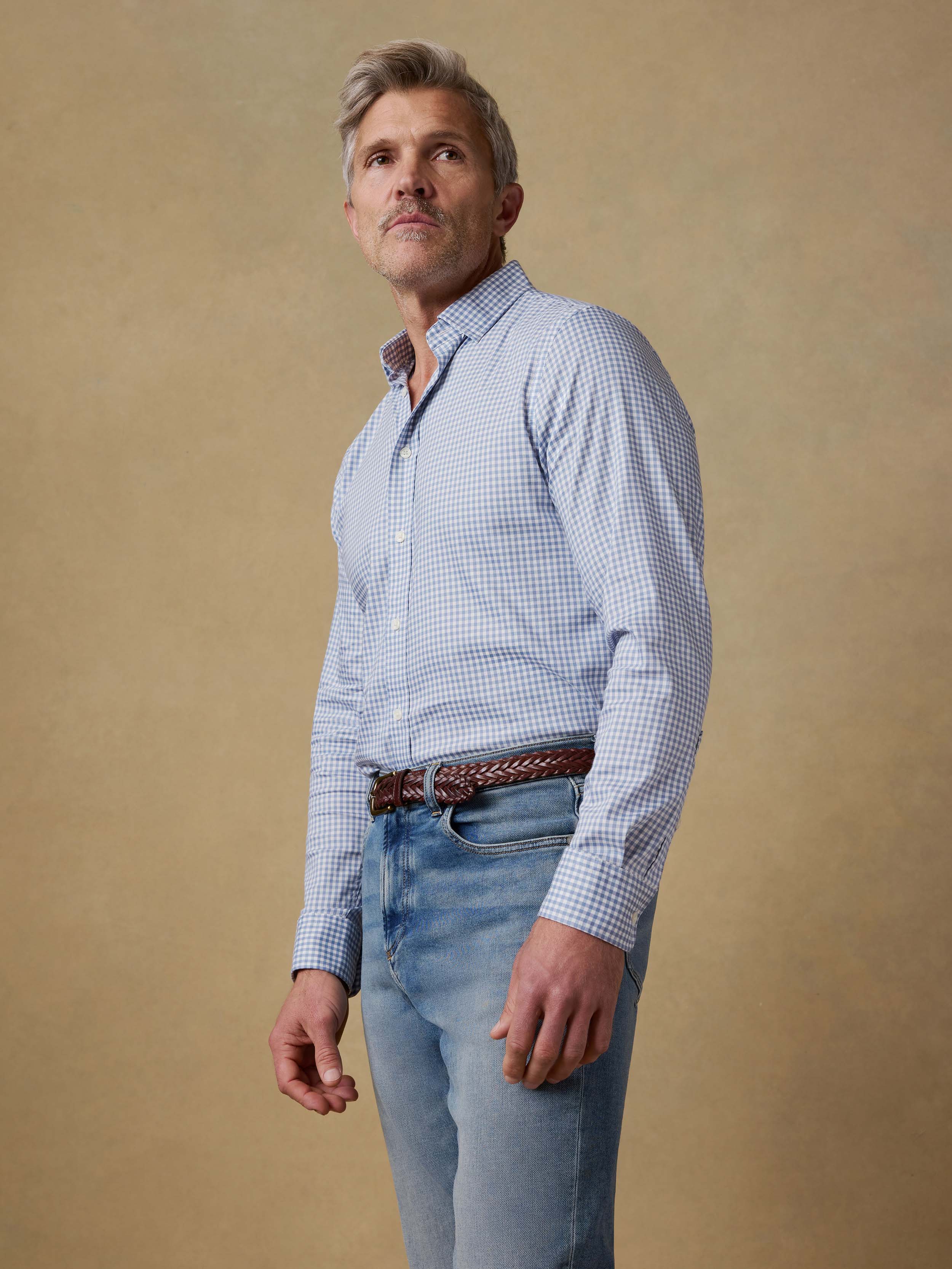 The Movement™ Shirt - Light Blue Gingham | Faherty Brand