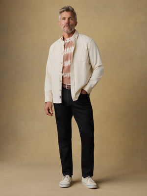 Organic Denim Button Down Shirt - Natural