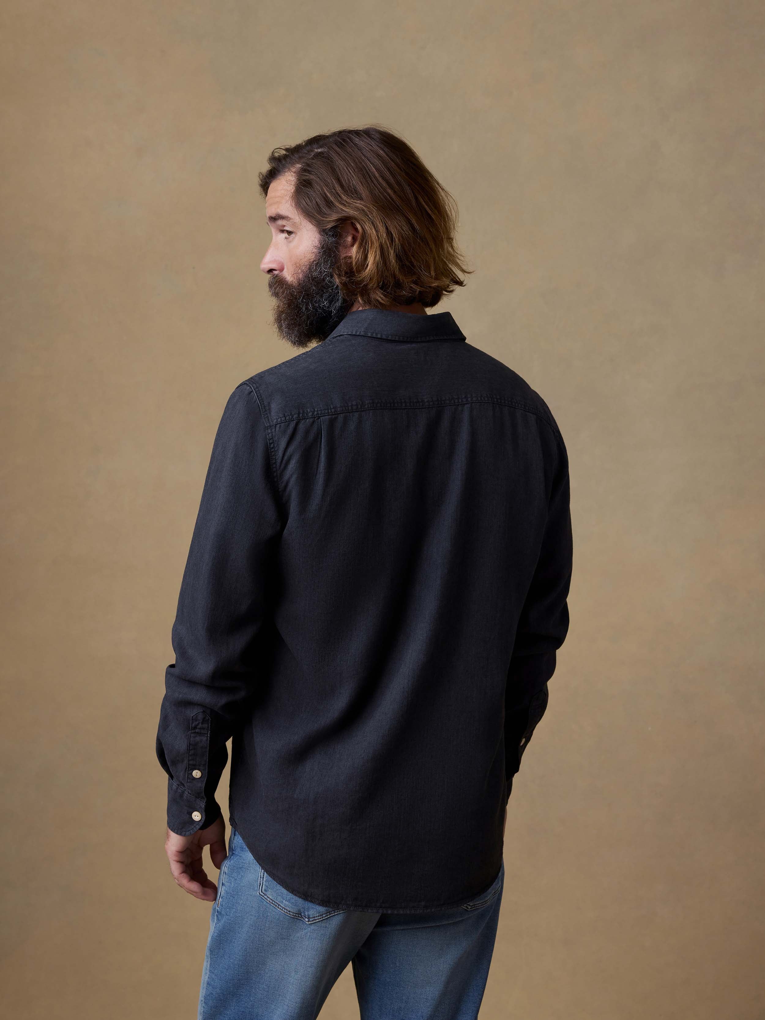  | Tried & True Chambray Workshirt - Durango Black | Faherty Brand