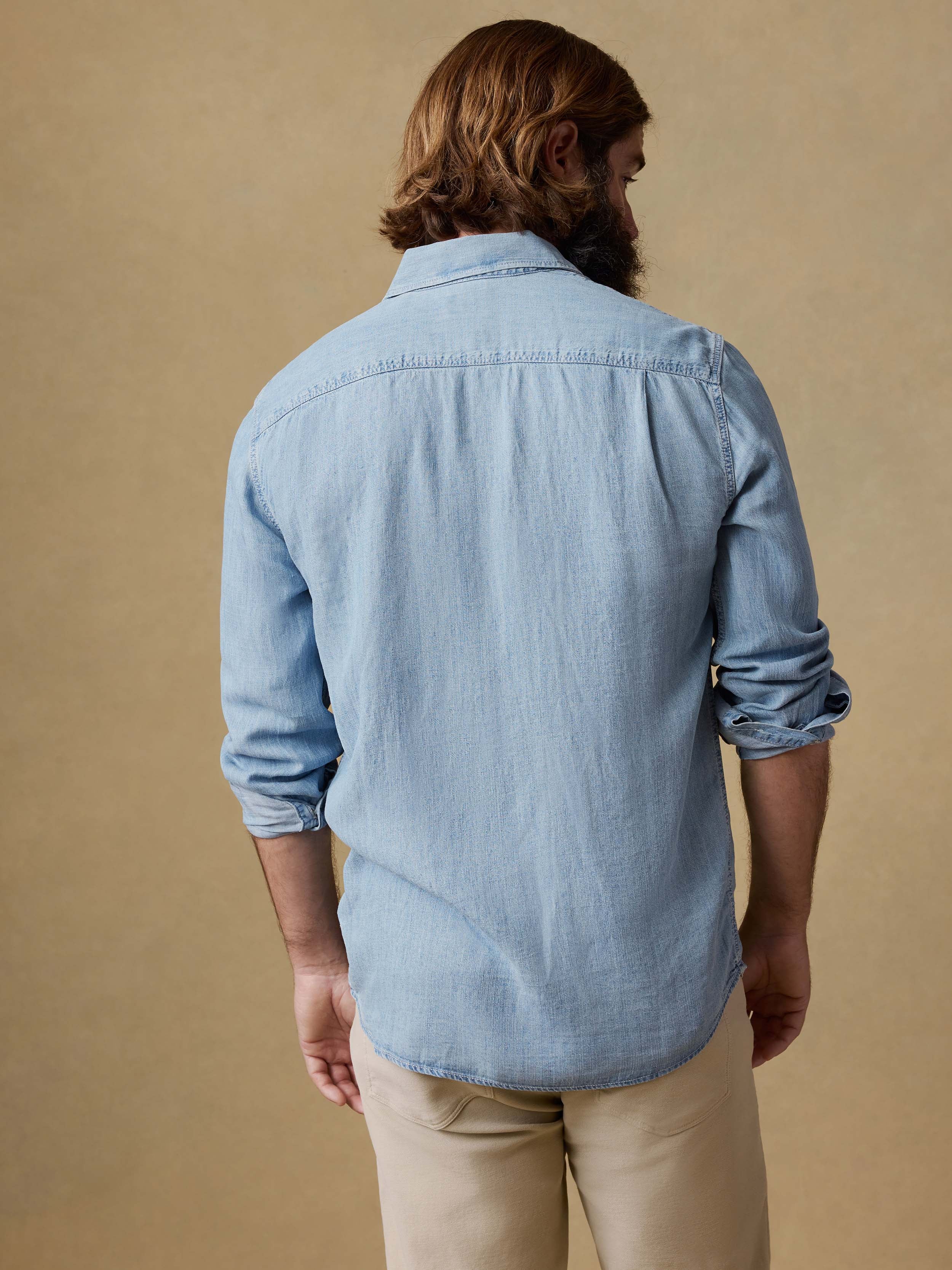 Tried & True Chambray Workshirt - Vintage Indigo | Faherty Brand