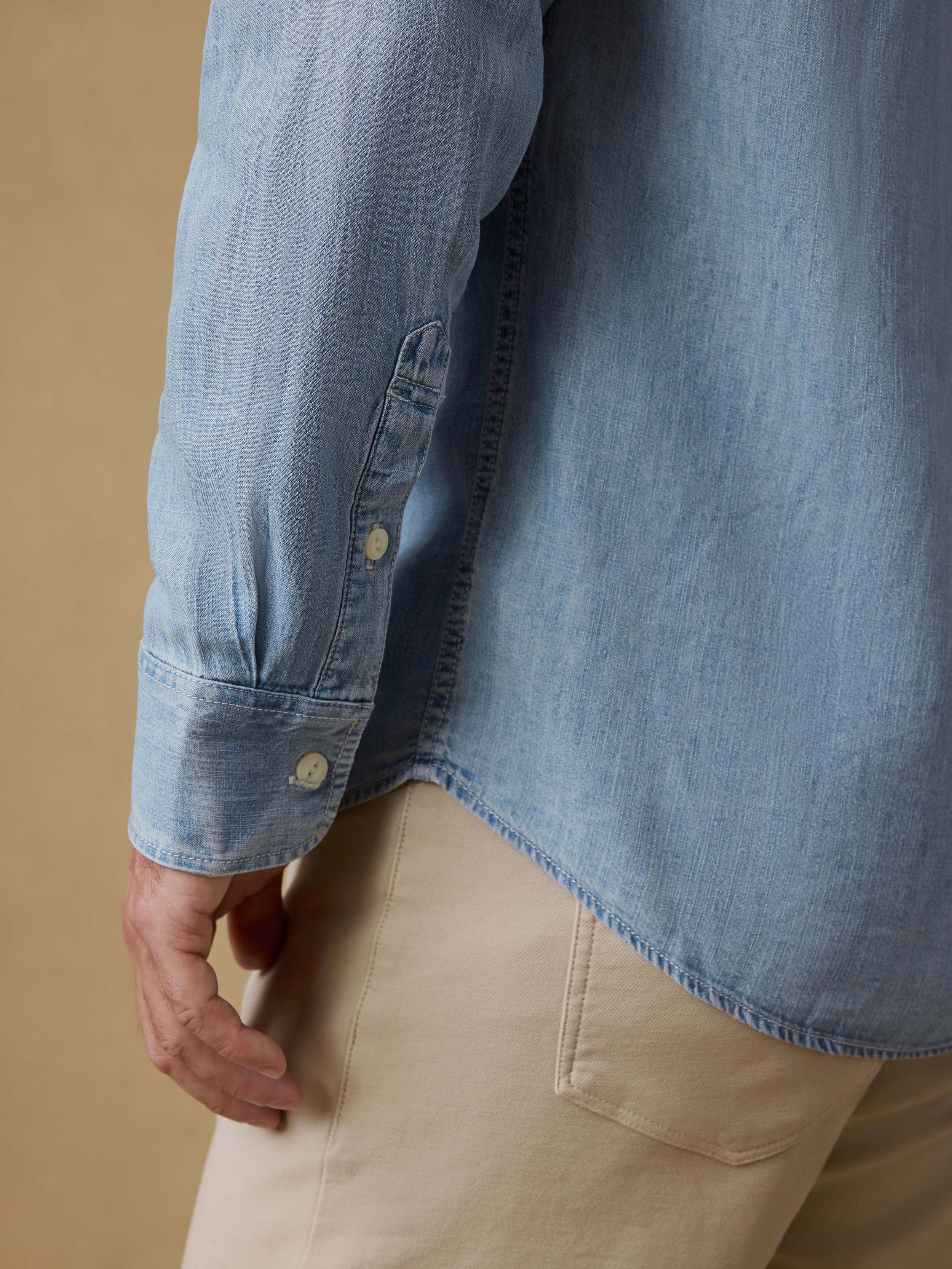 Tried & True Chambray Workshirt - Vintage Indigo | Faherty Brand