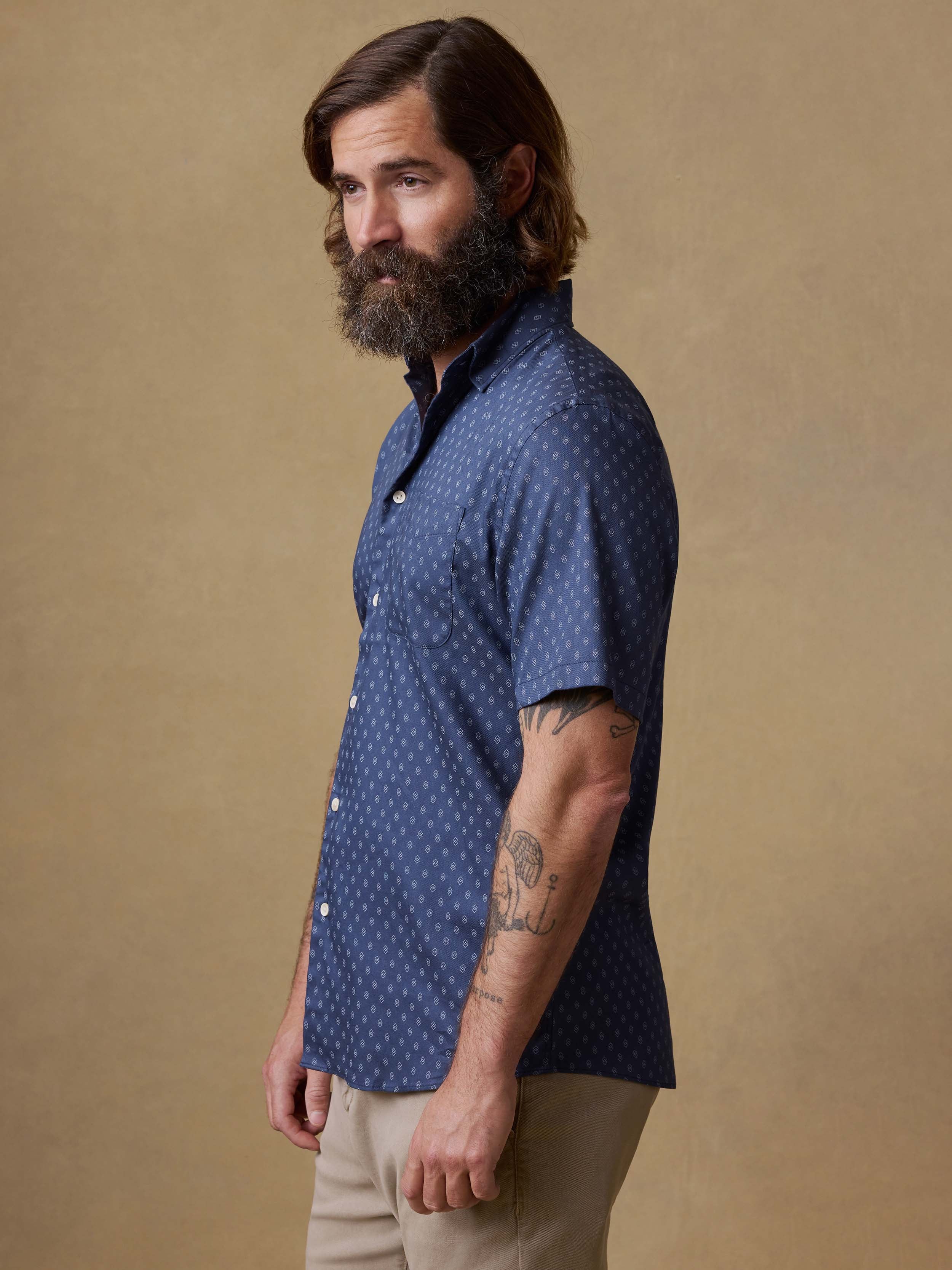 faherty dress shirts Faherty Men's Short-Sleeve Breeze Shirt