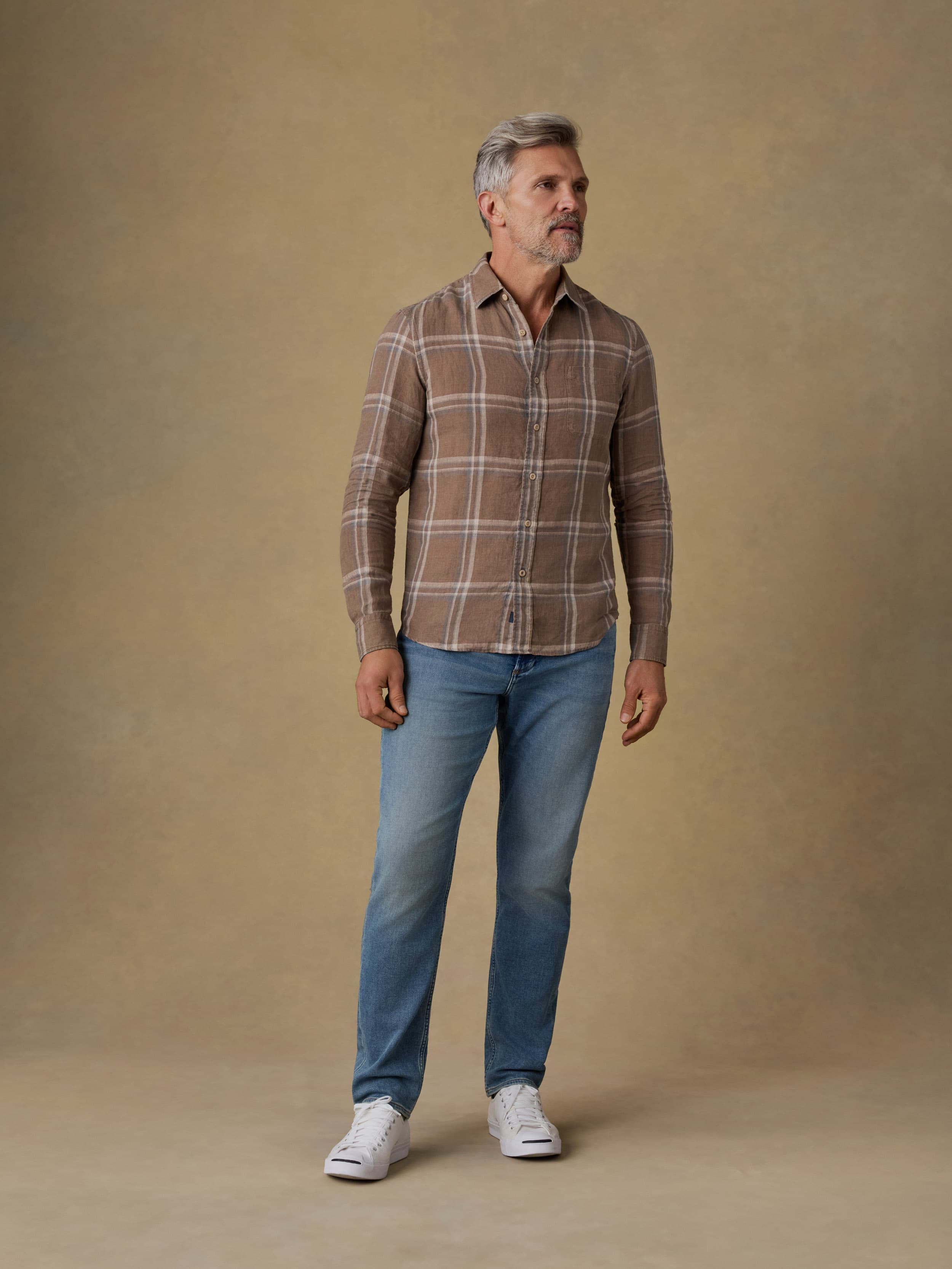 Laguna Linen Shirt - Driftwood Coast Plaid | Faherty Brand