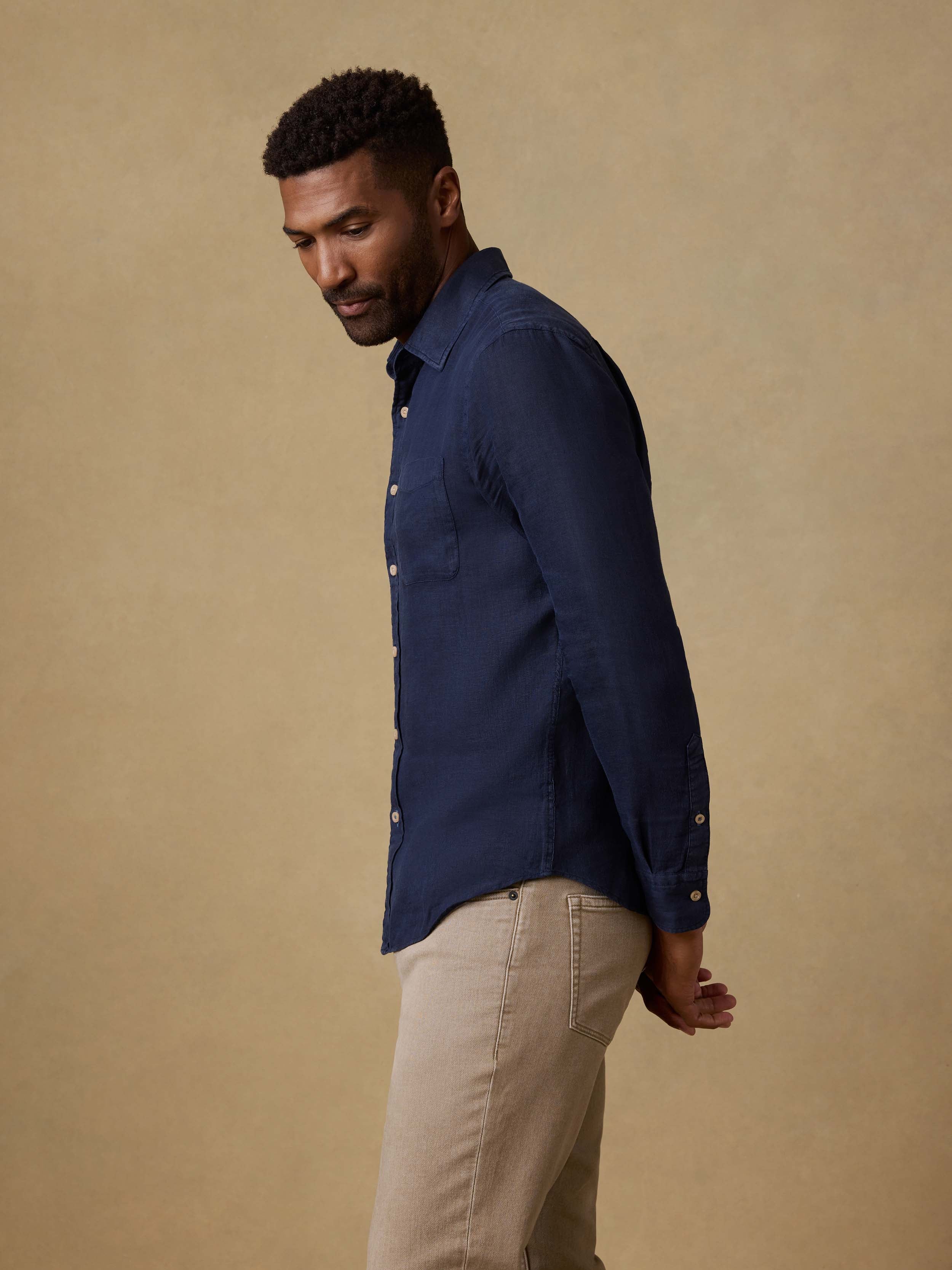 Faherty Men's Laguna Linen Shirt