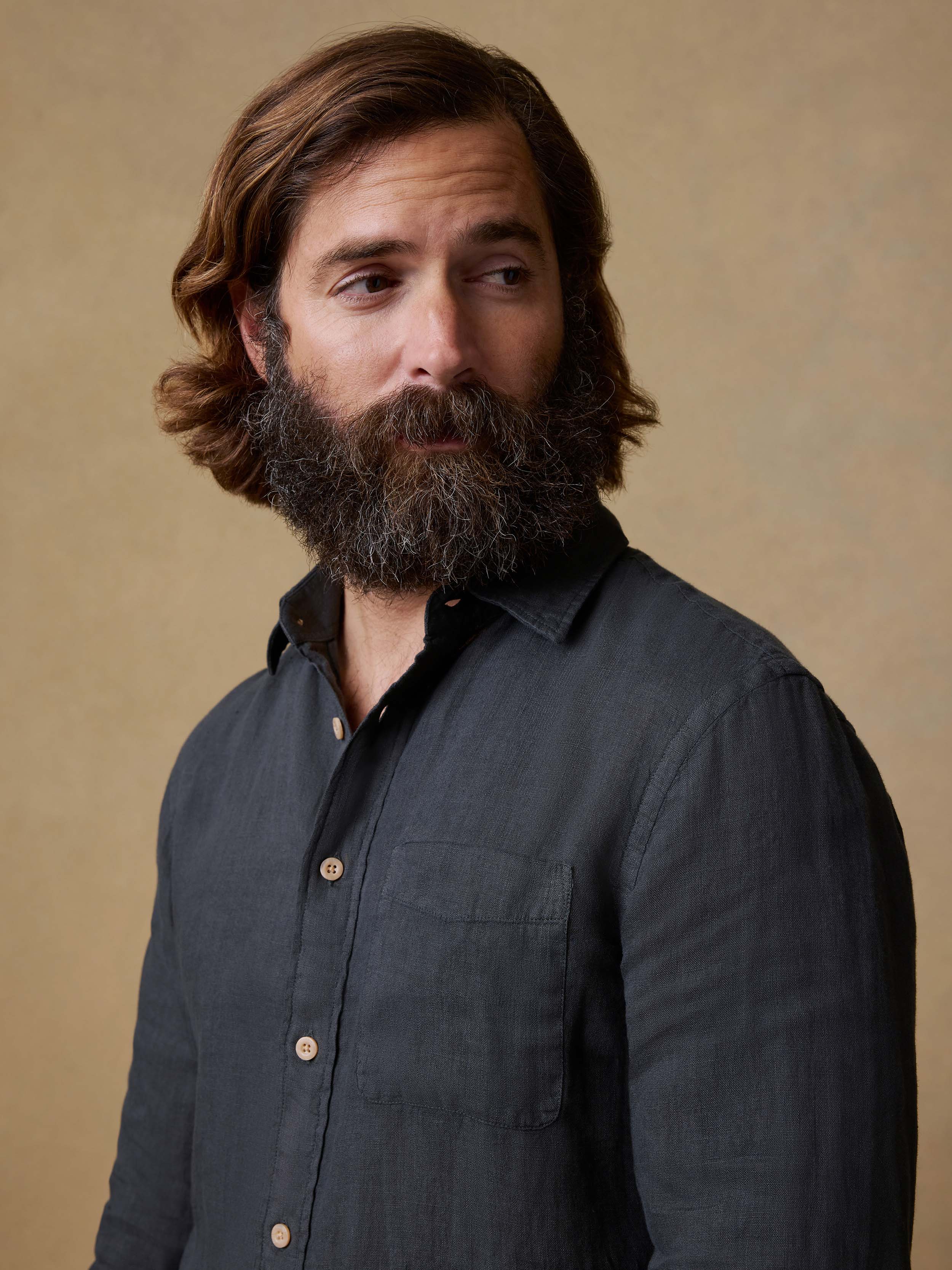 Laguna Linen Shirt - Washed Black | Faherty Brand Laguna Linen Shirt - Washed Black | Faherty Brand