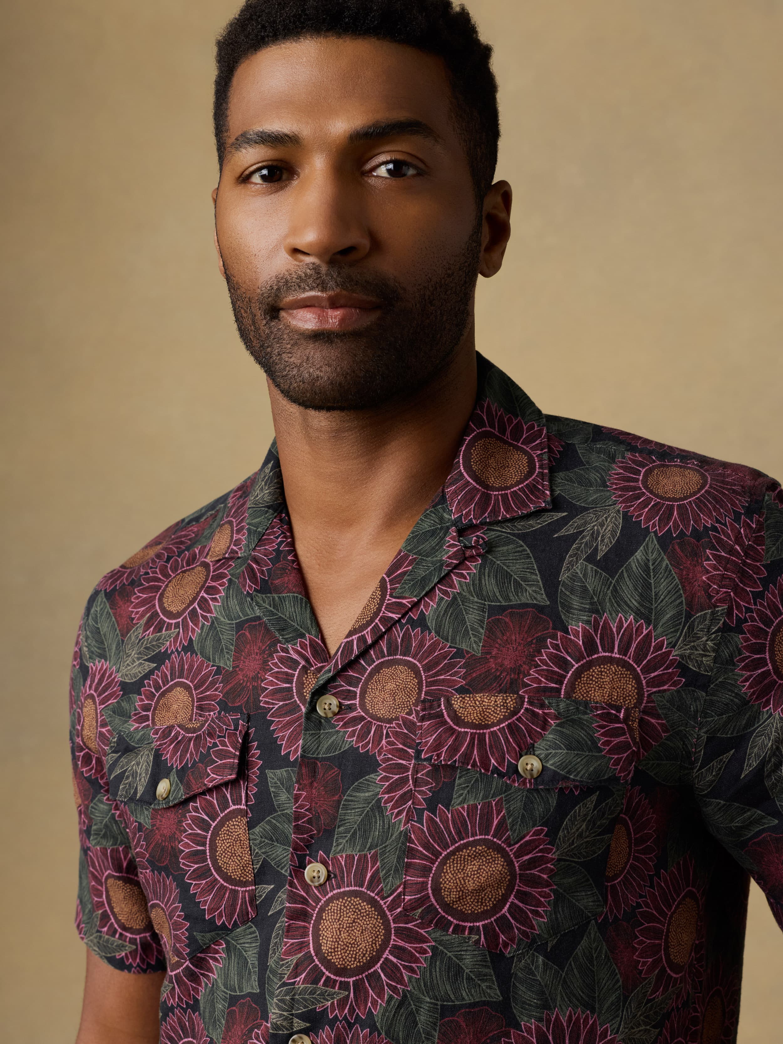 black floral dress shirt Men's Black Paisley Shirt