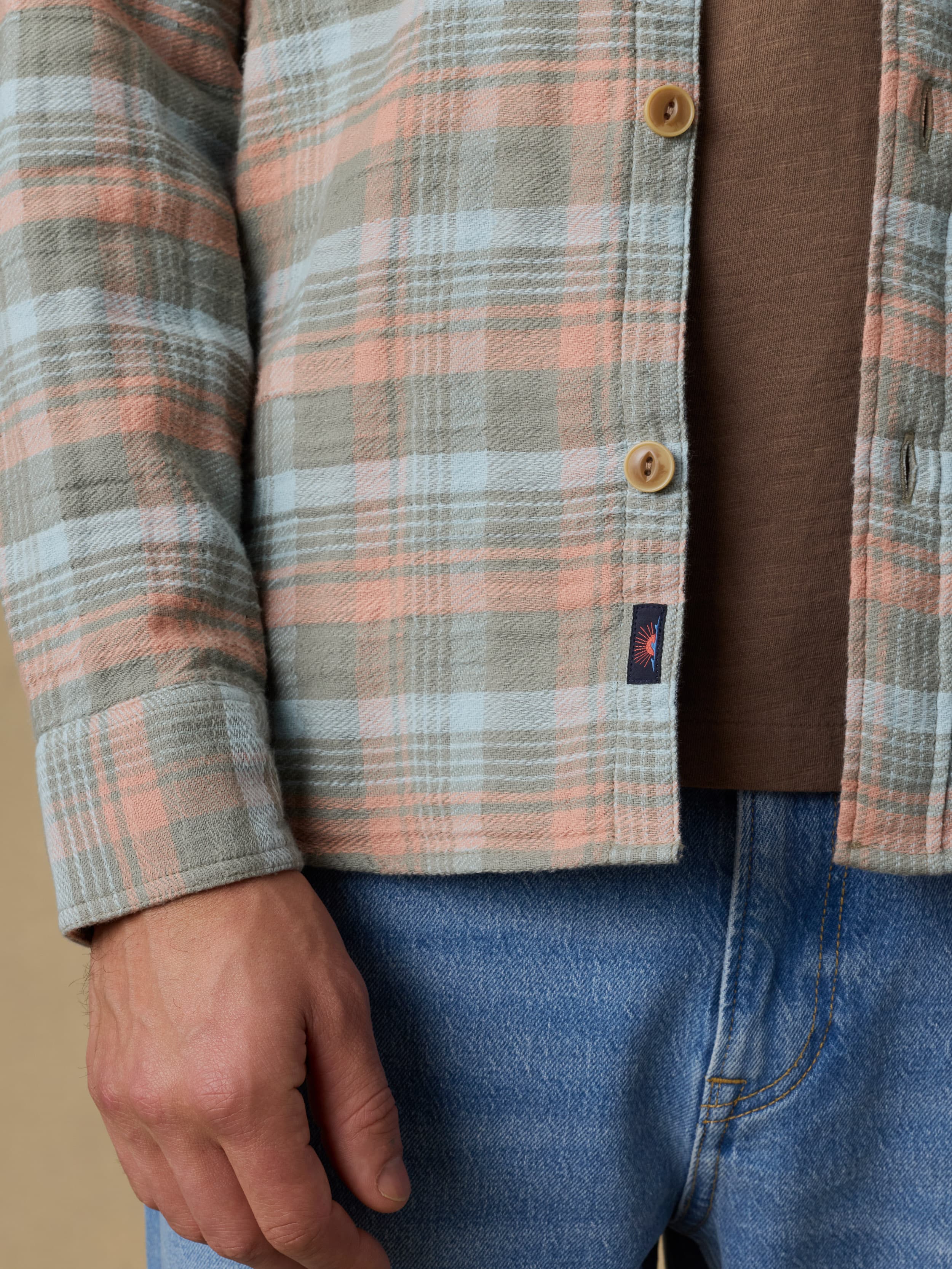  | Belmar Workshirt - Olive Sunset Plaid | Faherty Brand