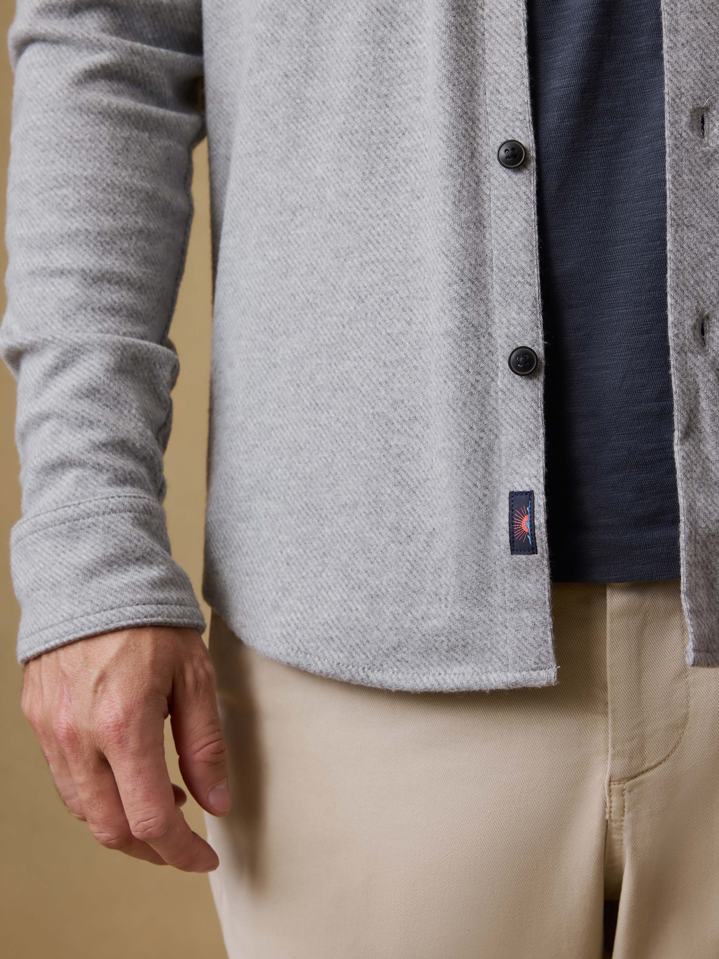 Legend™ Sweater Shirt - Fossil Grey Twill | Faherty Brand