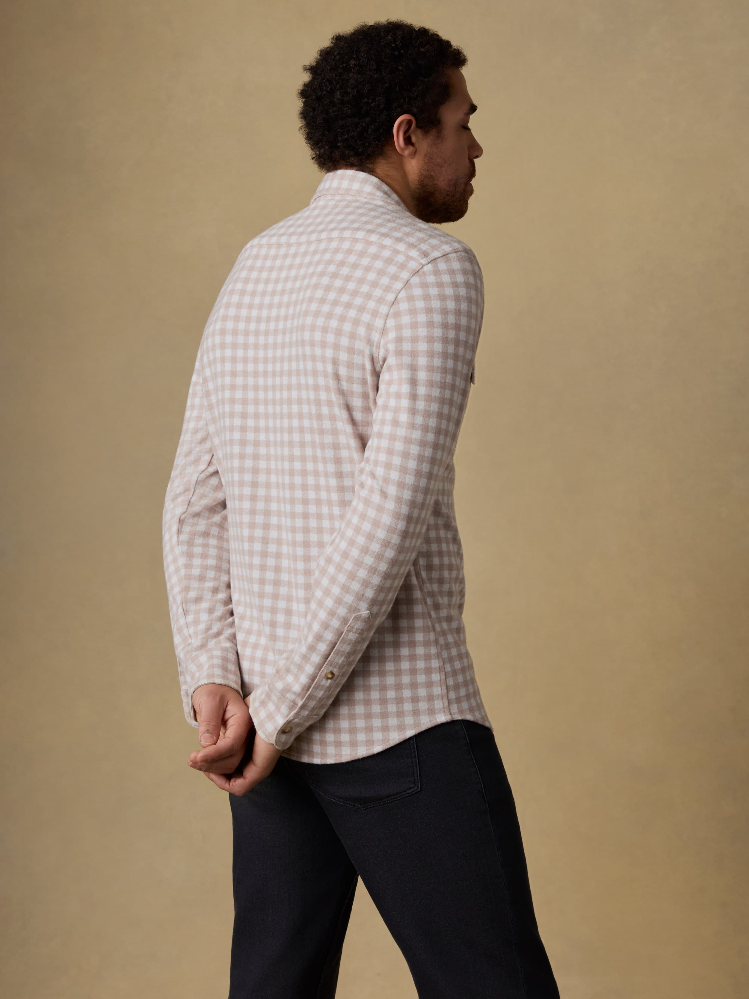Legend Sweater Shirt - Shore Tan Gingham | Faherty Brand