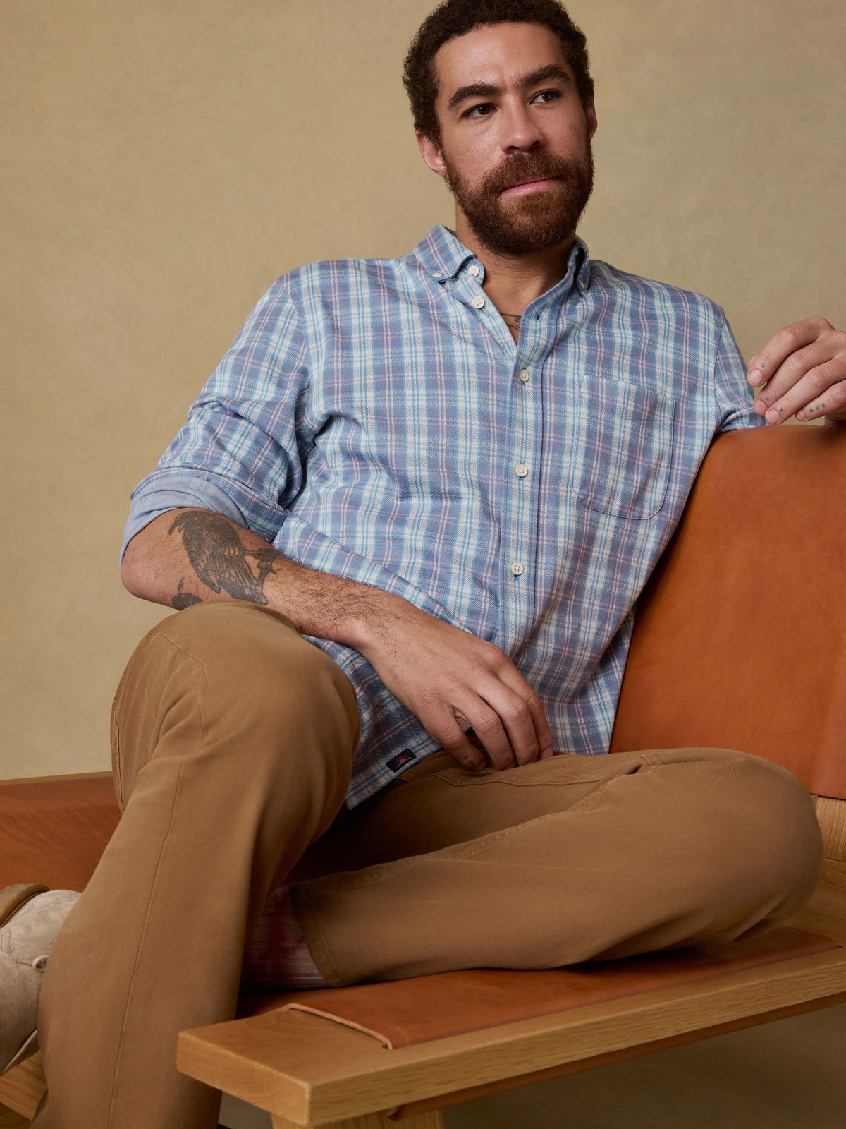 Coastline Knit Shirt Summer Plaid