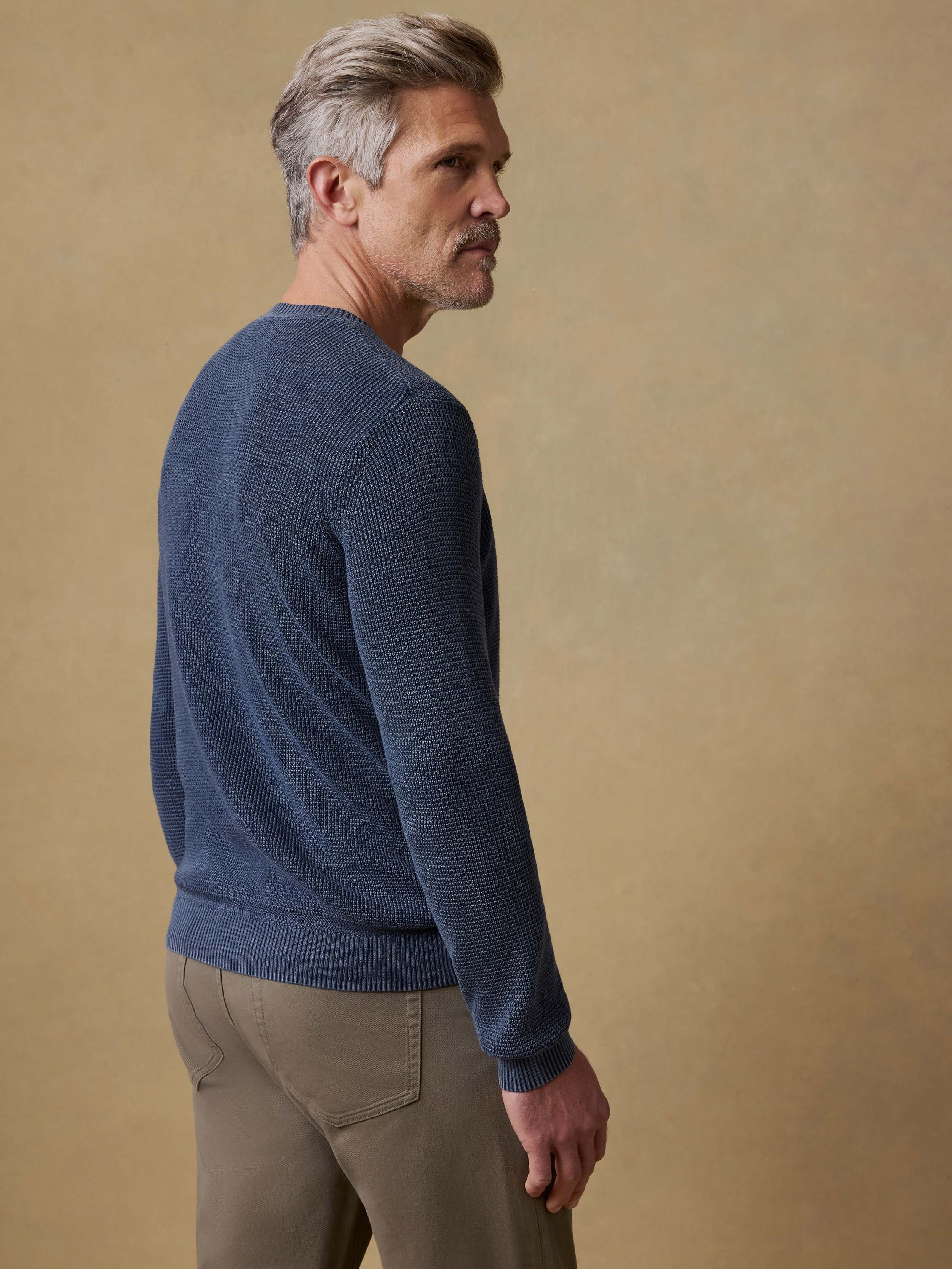  | Sunwashed Crewneck Sweater - Blue Nights | Faherty Brand