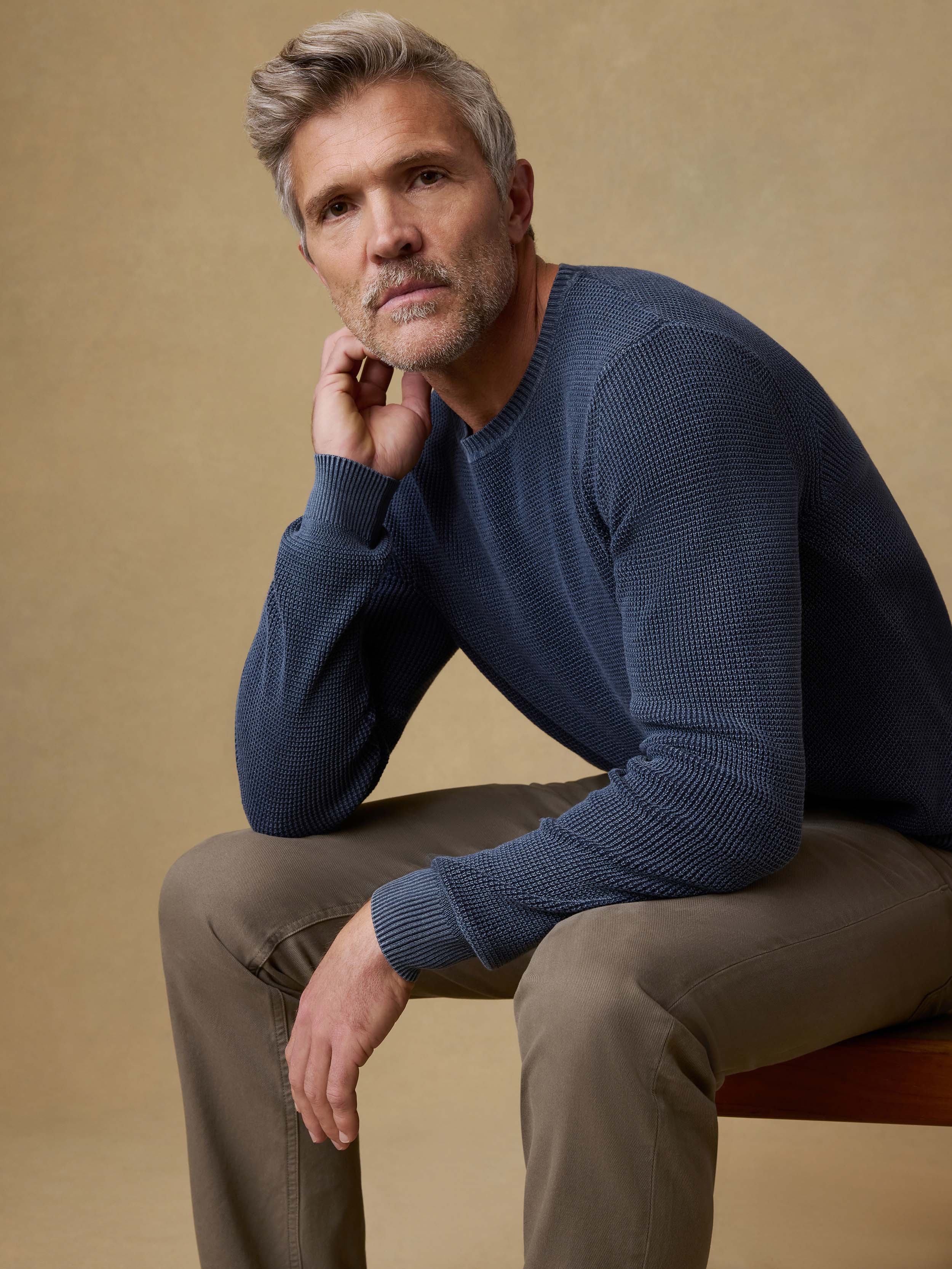  | Sunwashed Crewneck Sweater - Blue Nights | Faherty Brand
