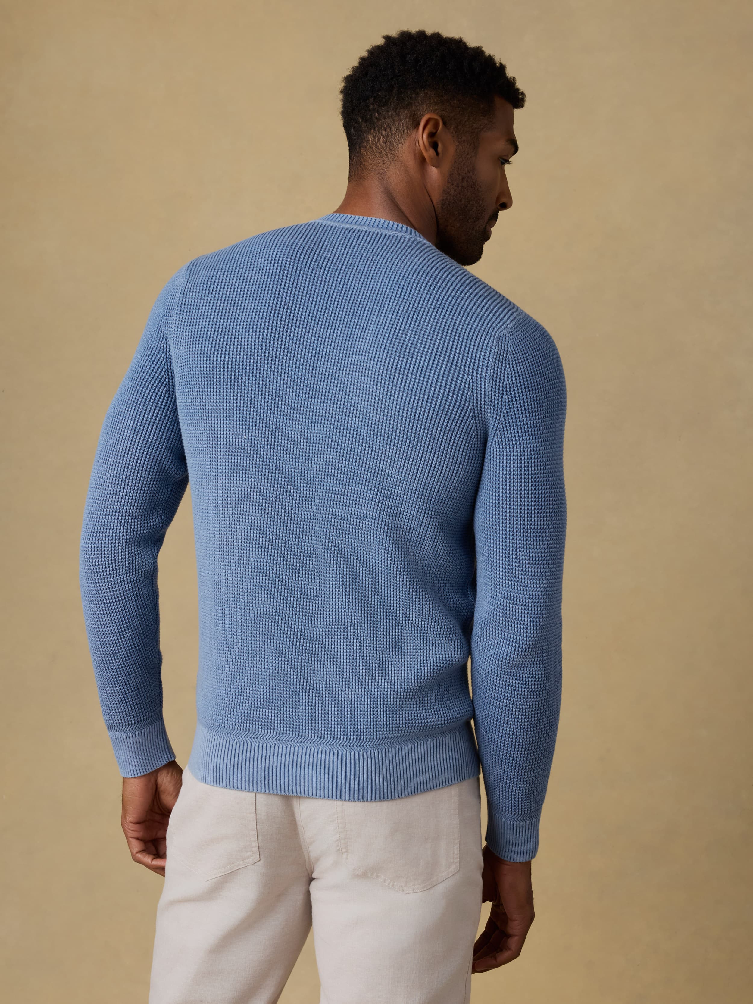 Sunwashed Crewneck Sweater - Blue Sea | Faherty Brand