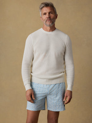 Sunwashed Crewneck Sweater - White Shell