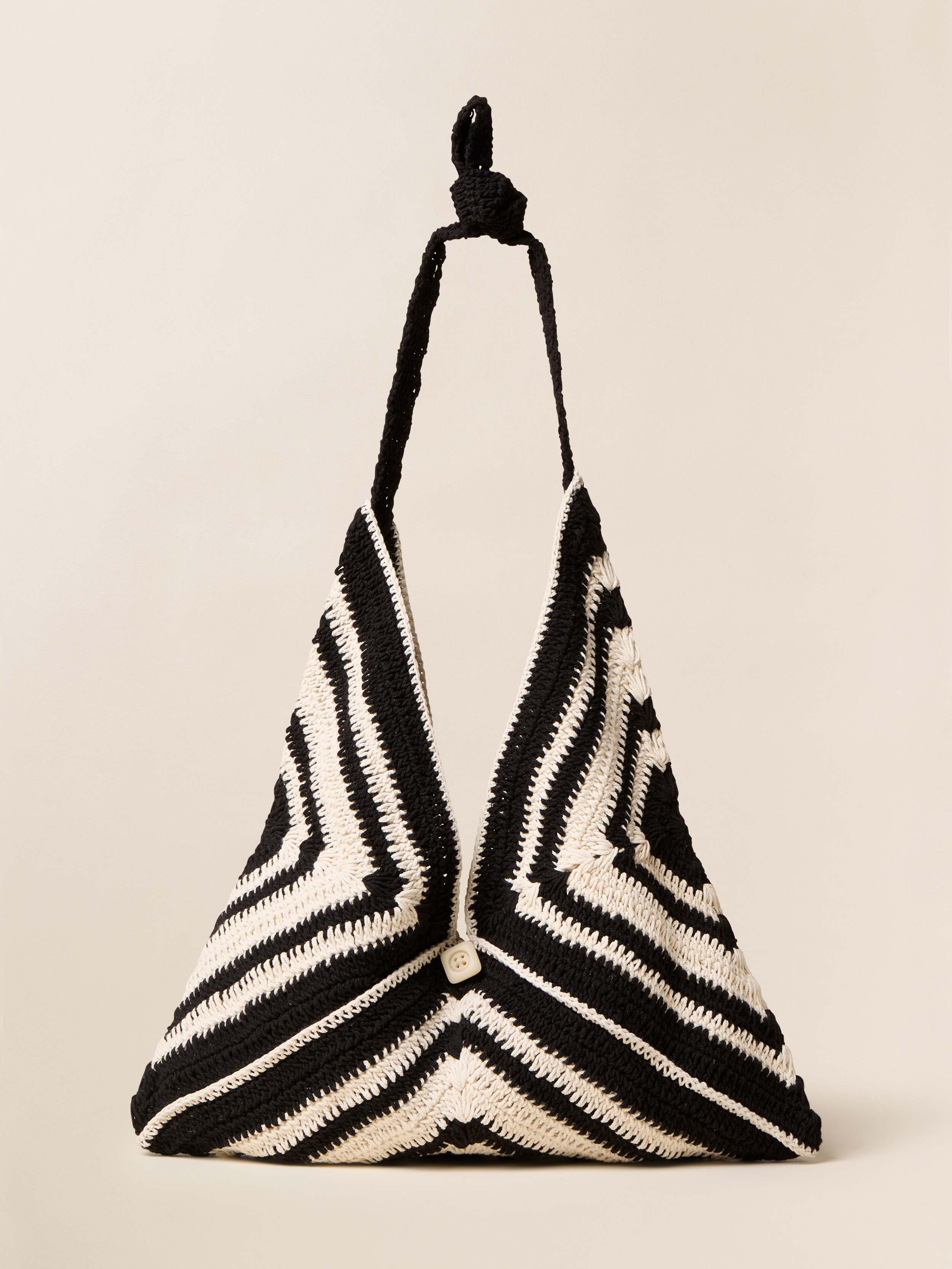 Riviera Crochet Bag - Black | Faherty Brand
