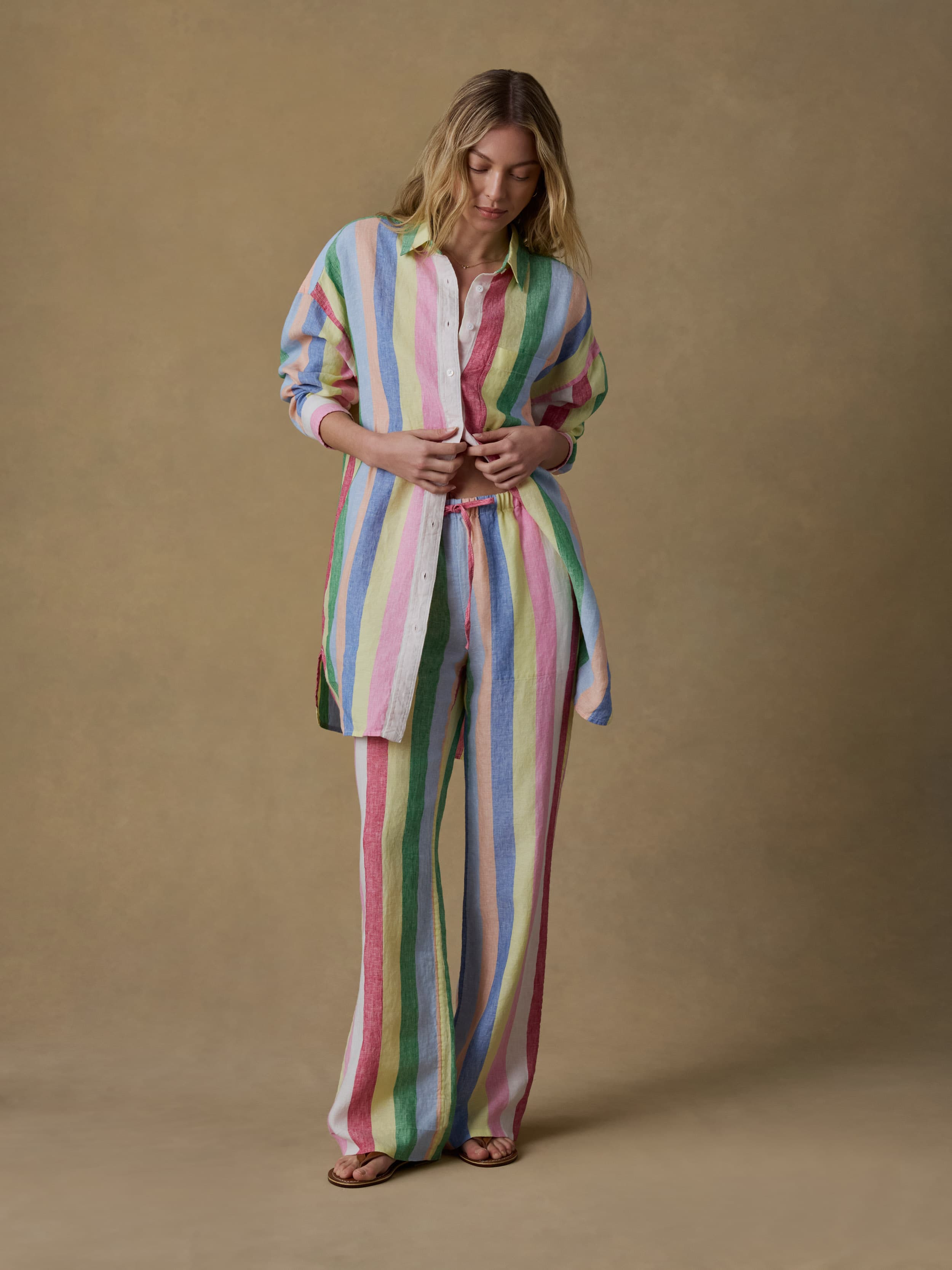 Laidback Linen Pant - Sunbeam Stripe | Faherty Brand