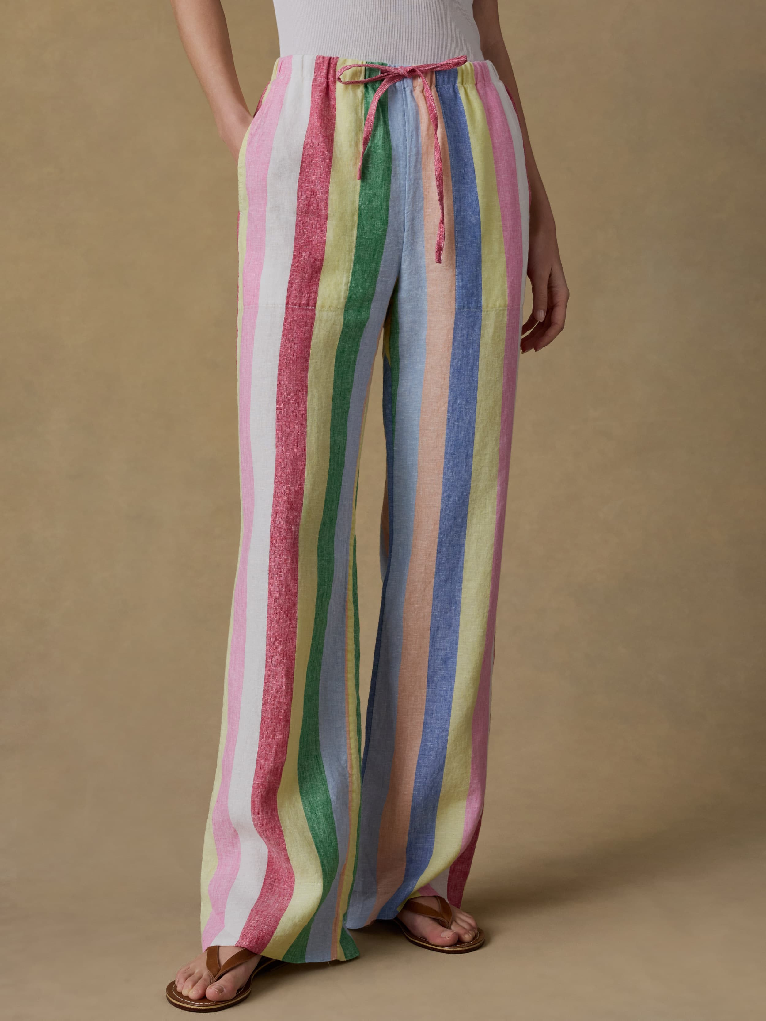 Laidback Linen Pant - Sunbeam Stripe | Faherty Brand