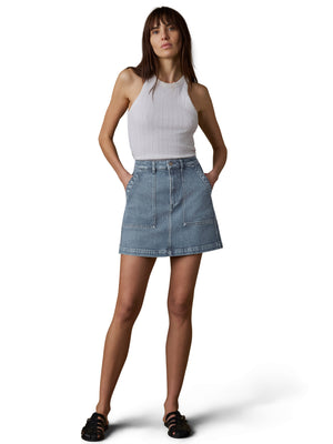Solstice Denim Utility Skirt - Bay Drift Wash