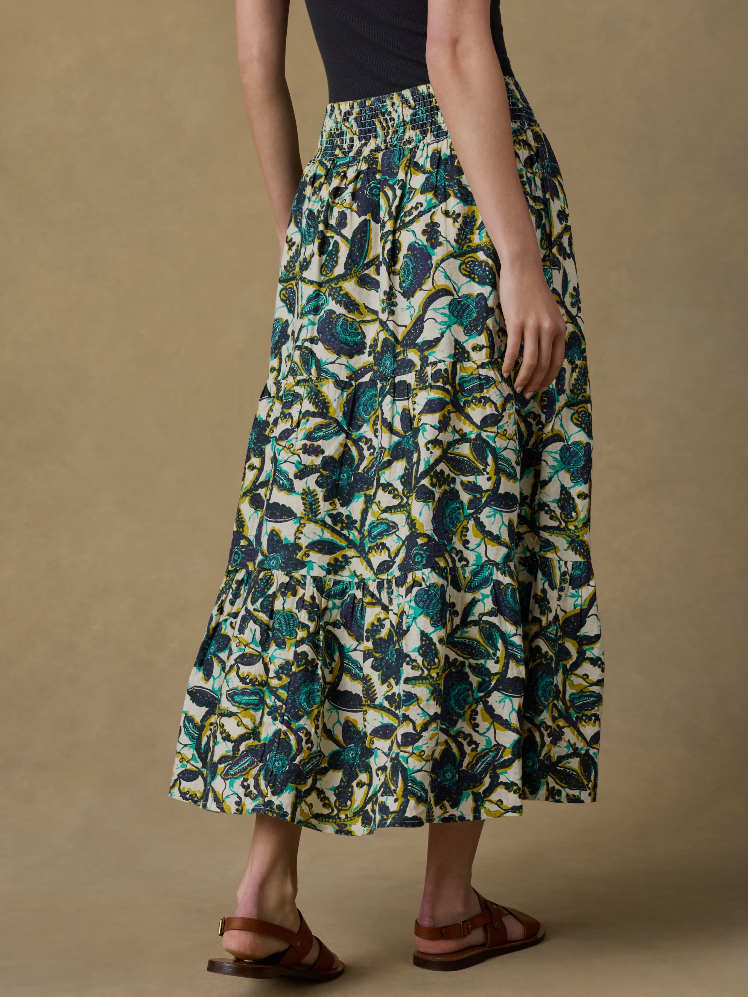 Montecito Linen Maxi Skirt - Tropics | Faherty Brand