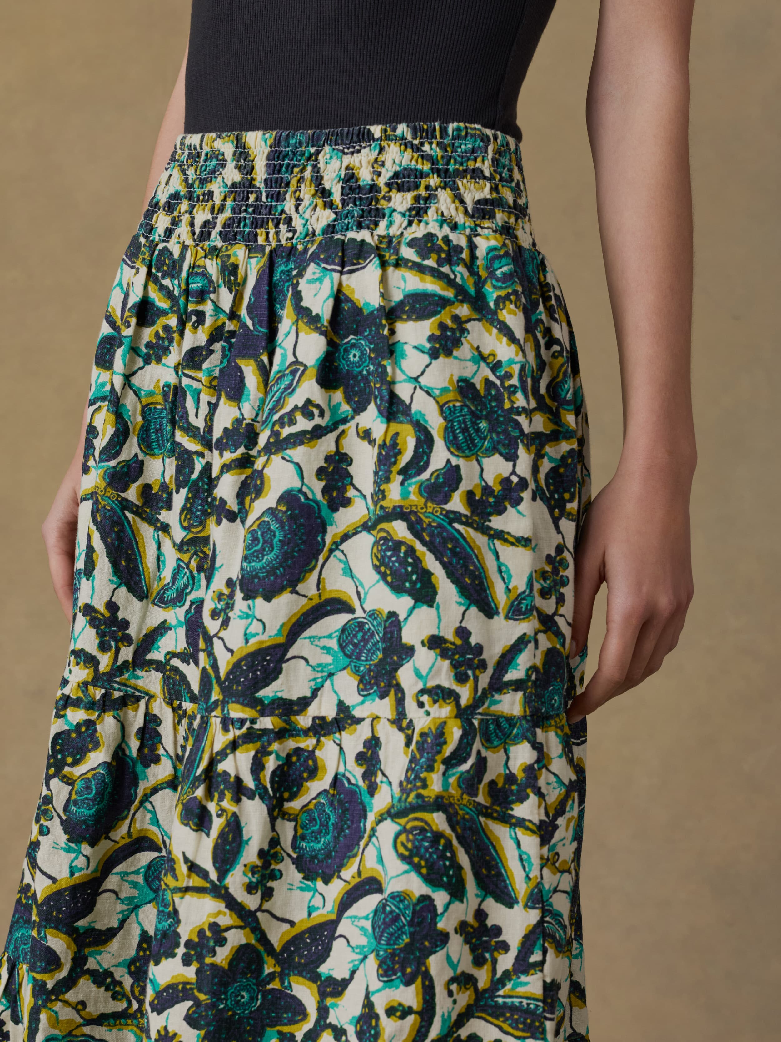Montecito Linen Maxi Skirt - Tropics | Faherty Brand