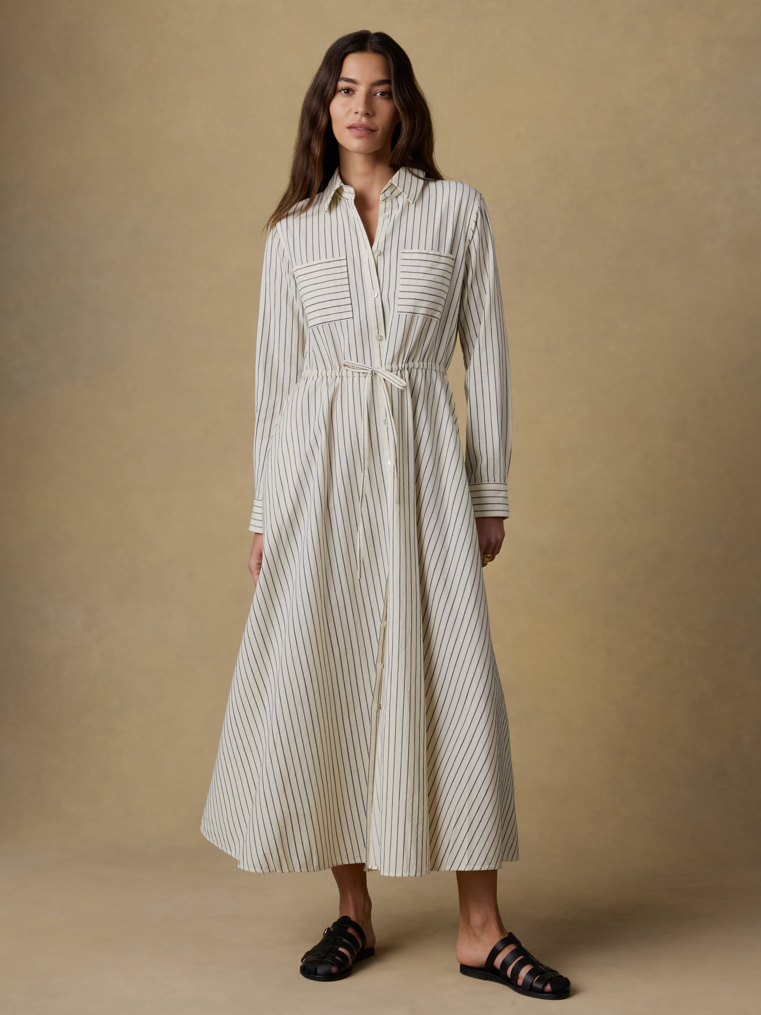 Catalina Shirtdress - Ocean Mist Stripe
