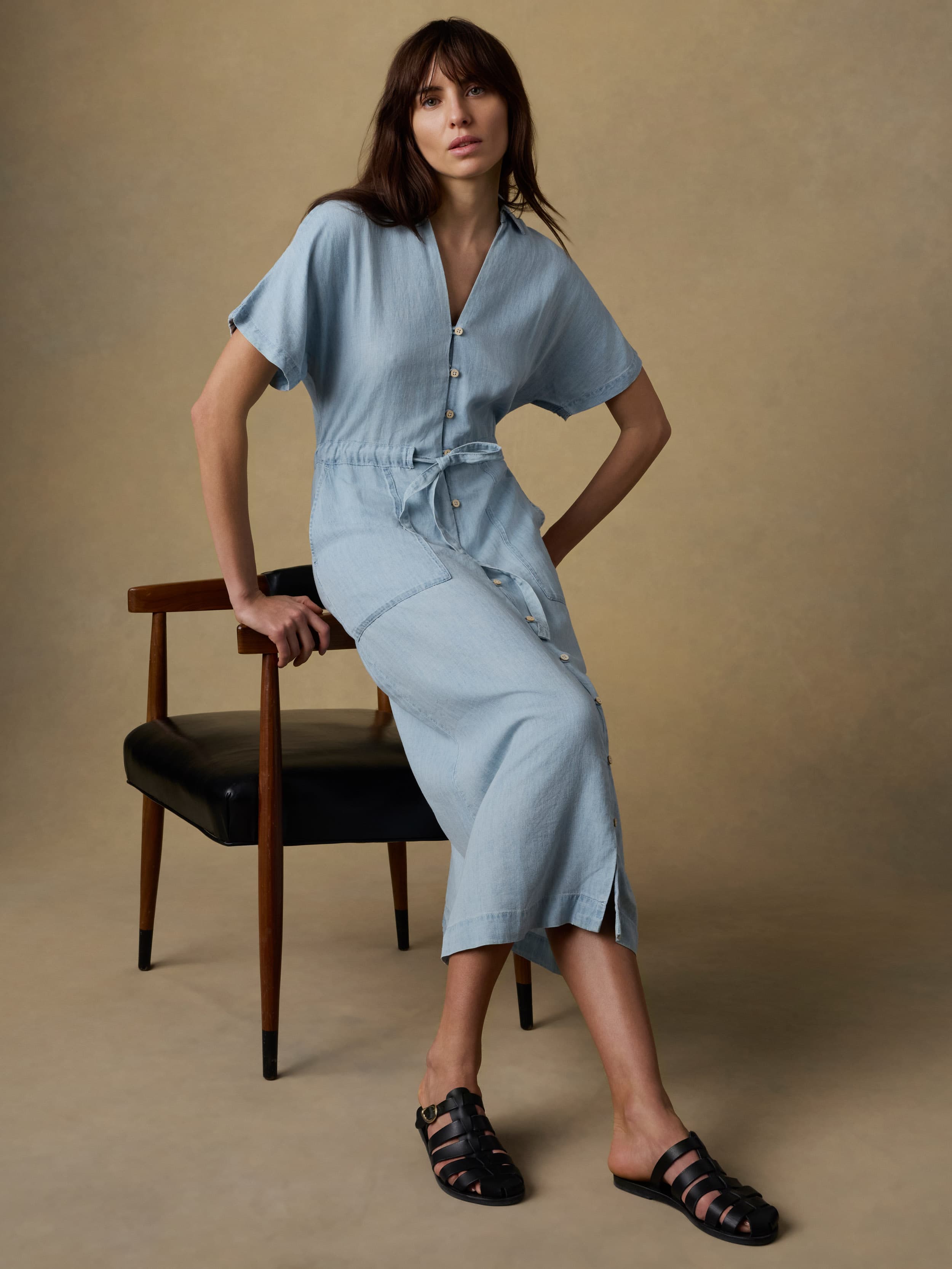 women midi dress Faherty Women's Tried & True Oakley Midi Dress