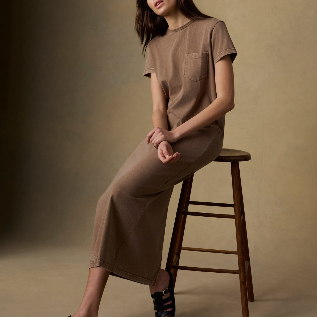 faherty rugby jersey dress Faherty Women's Recycled Cotton Jersey T-Shirt Dress