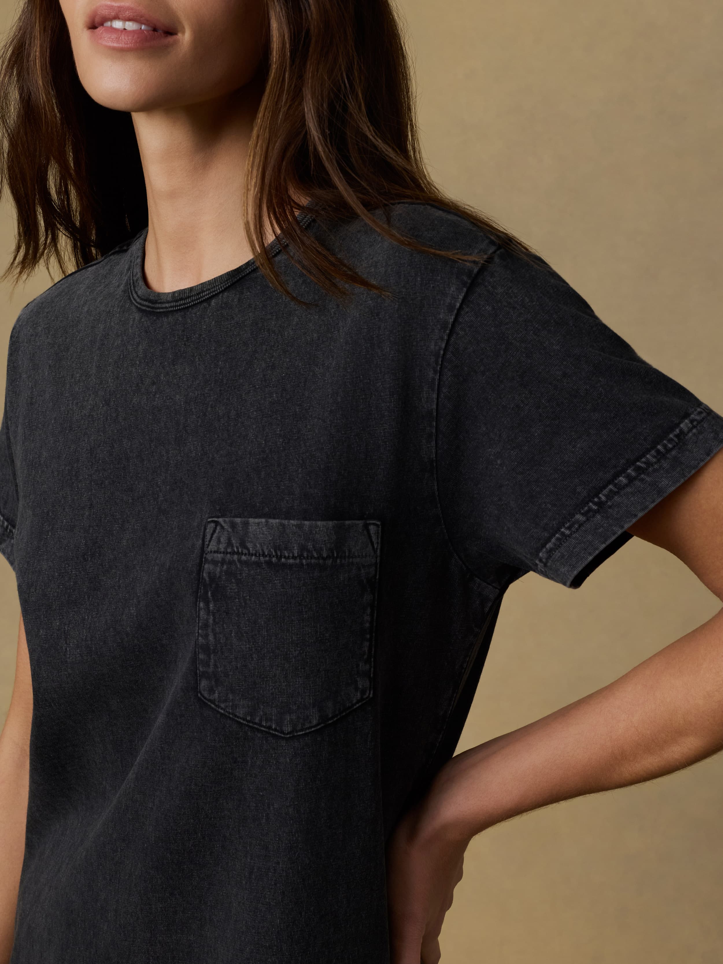 Faherty Women's Recycled Cotton Jersey T-Shirt Dress - Washed Black, Small Faherty Women's Recycled Cotton Jersey T-Shirt Dress - Washed Black, Small