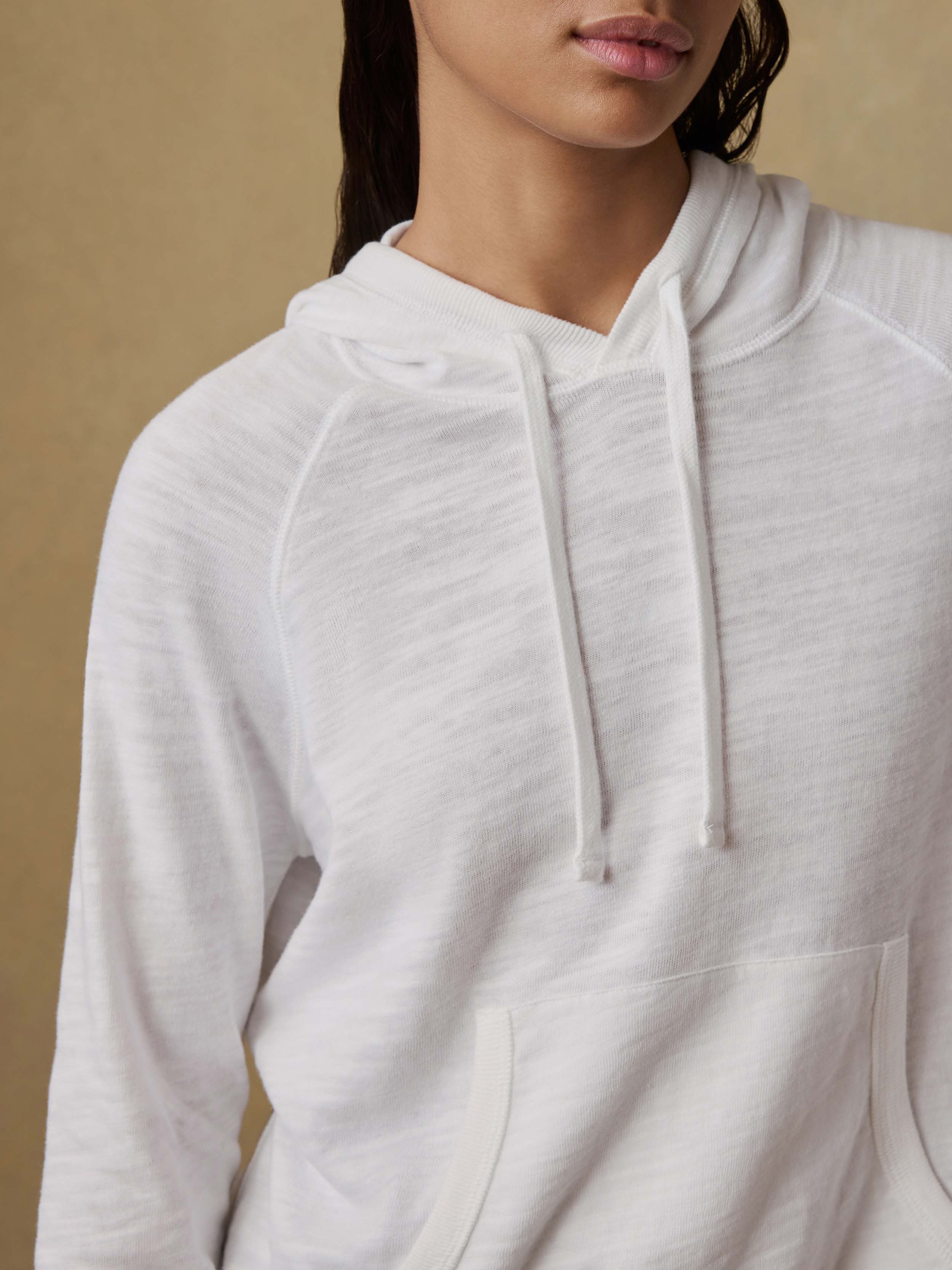  | Sunwashed Organic Hoodie - White | Faherty Brand