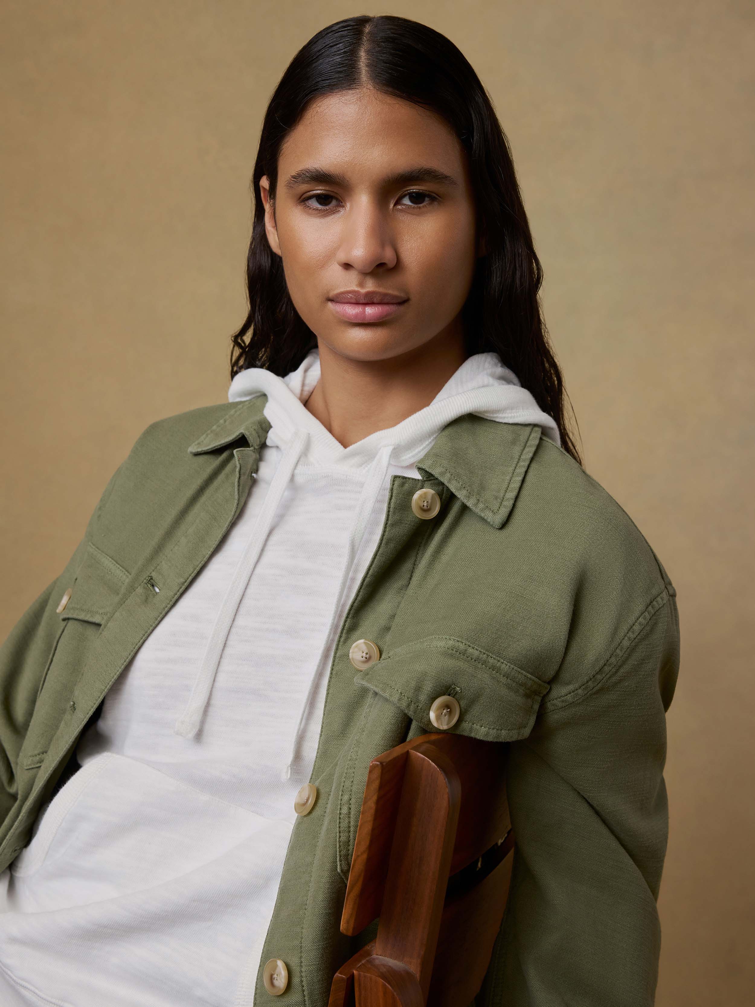  | Sunwashed Organic Hoodie - White | Faherty Brand