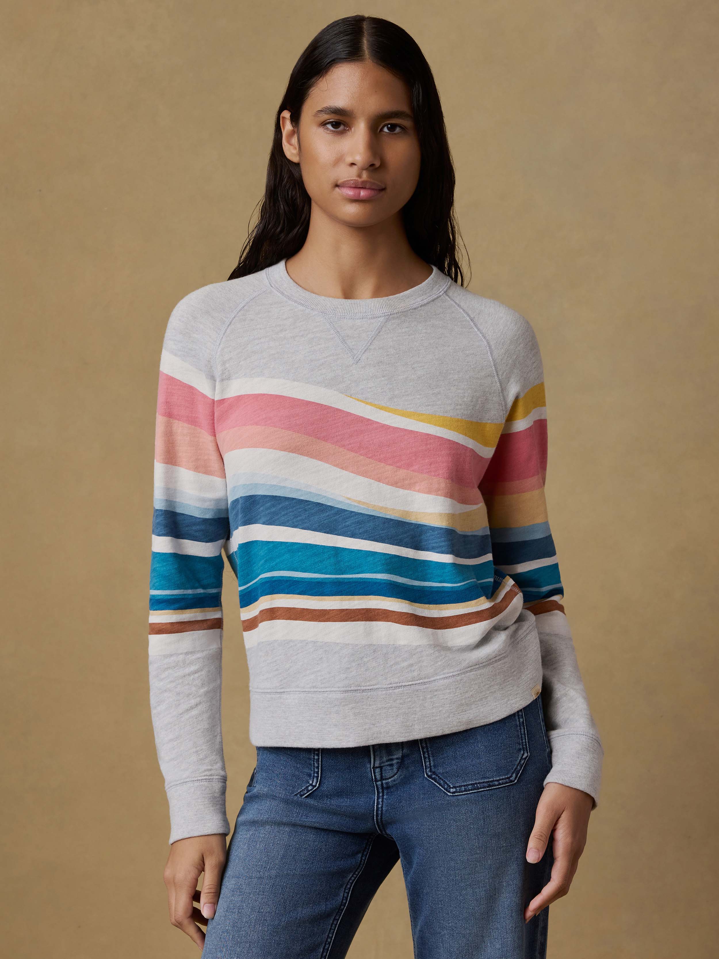 Sunwashed Organic Crewneck - Soleil Waves | Faherty Brand