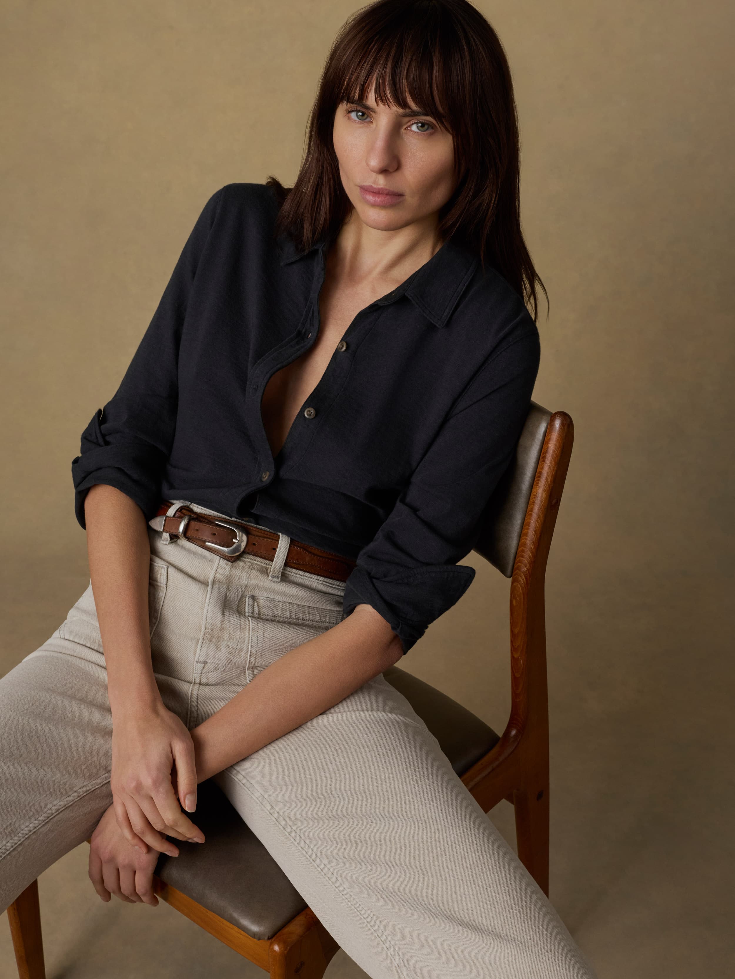 Sunwashed Knit Shirt - Washed Black | Faherty Brand