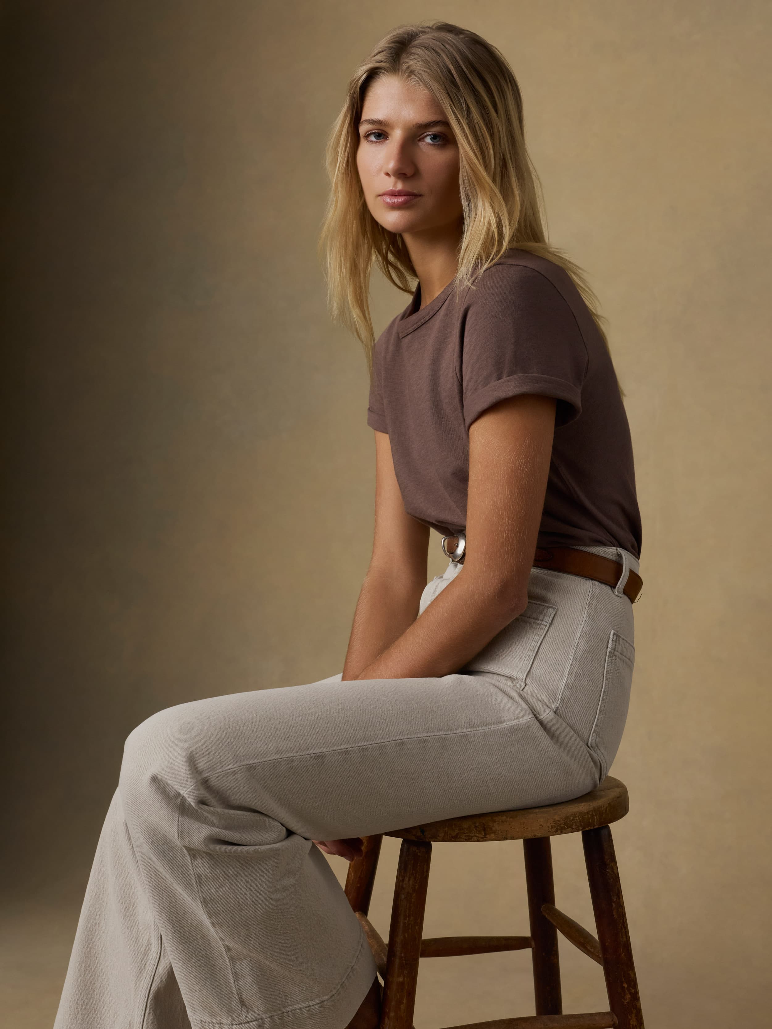 Sunwashed Regenerative Tee - Alpine Brown | Faherty Brand