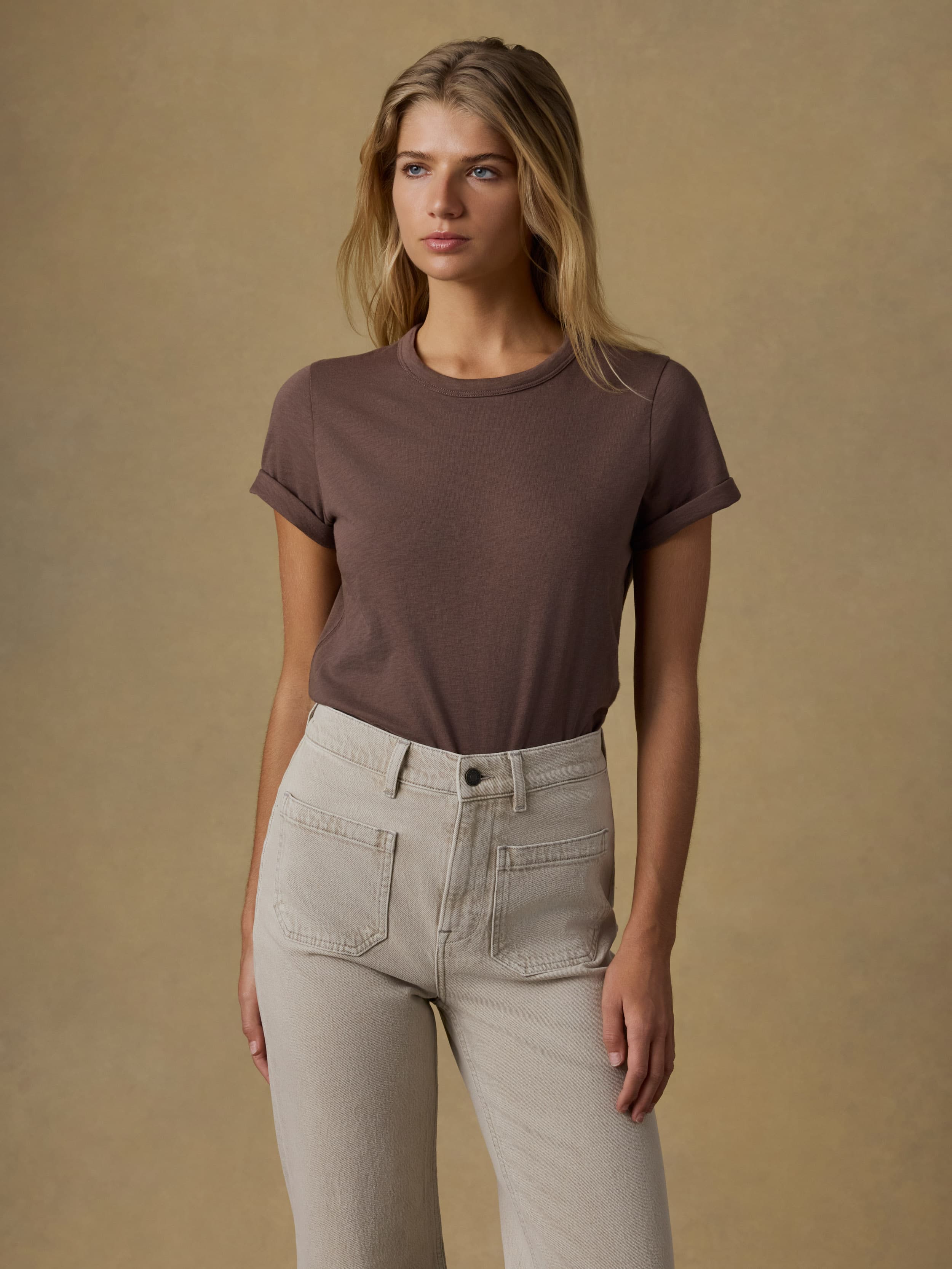 Sunwashed Regenerative Tee - Alpine Brown | Faherty Brand