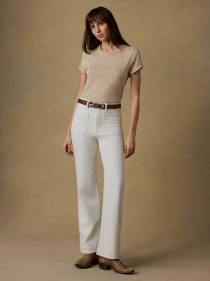 Sunwashed Essential Tee - White Pepper